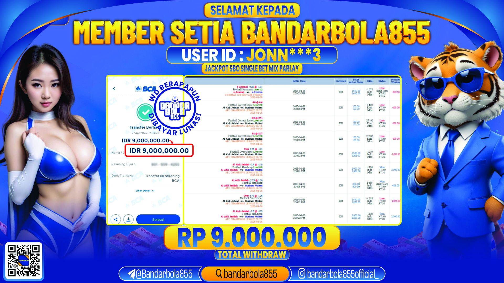 🎖 JACKPOT DI BANDARBOLA855 🎖