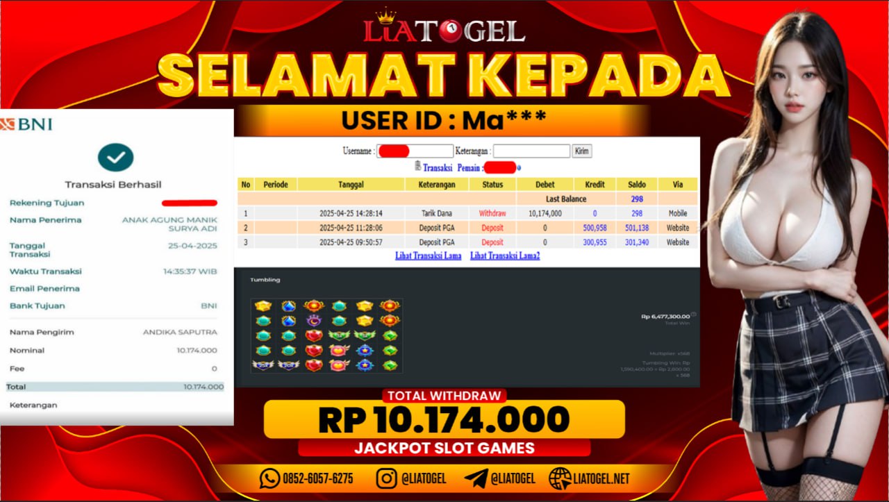 LIATOGEL - JACKPOT SLOT STARLIGHT PRINCESS 1000 GAMES RP 10.174.000,- LUNAS