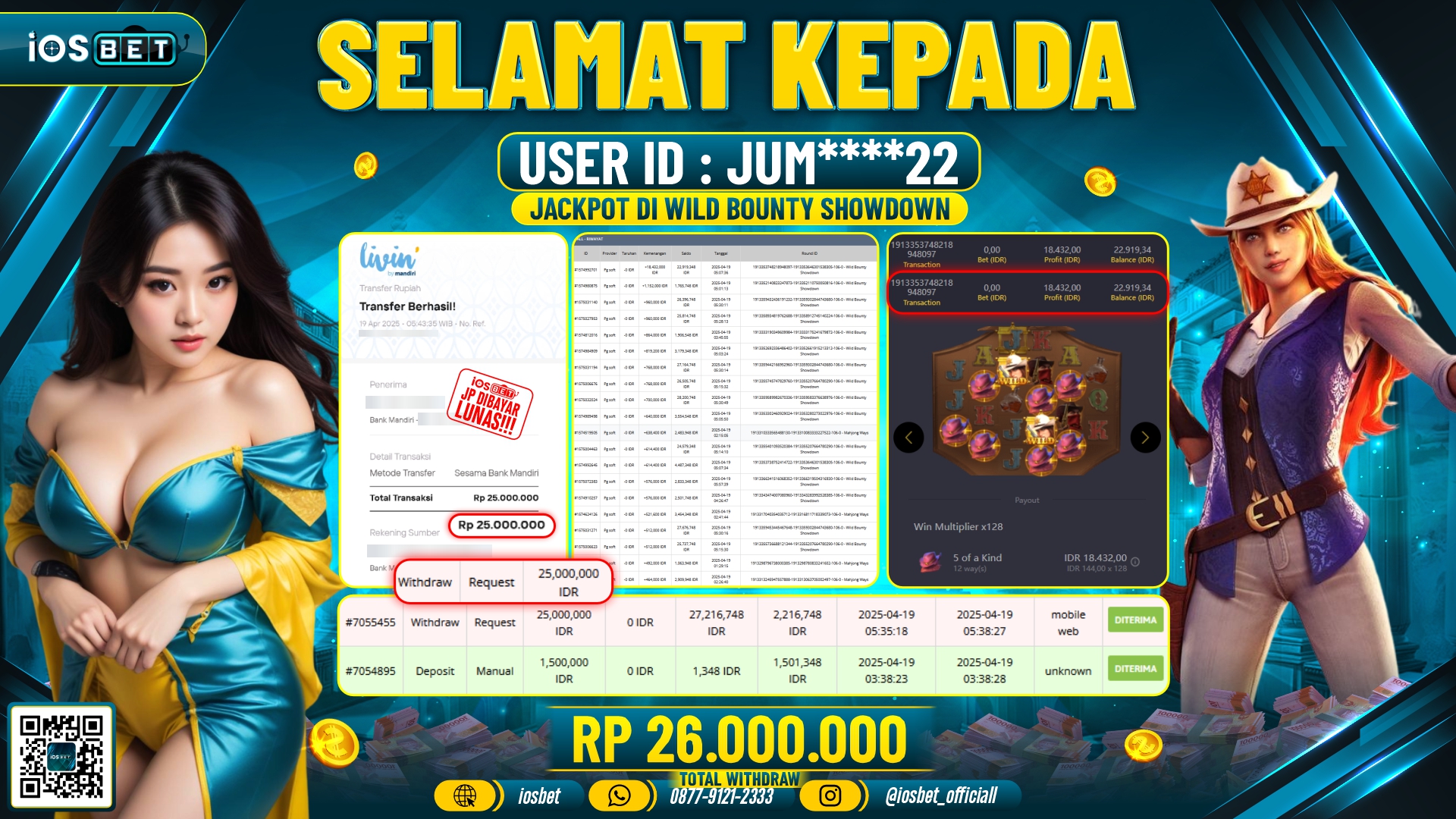 Bukti Pembayaran LUNAS SLOT GAME GACOR  Rp.26.000.000