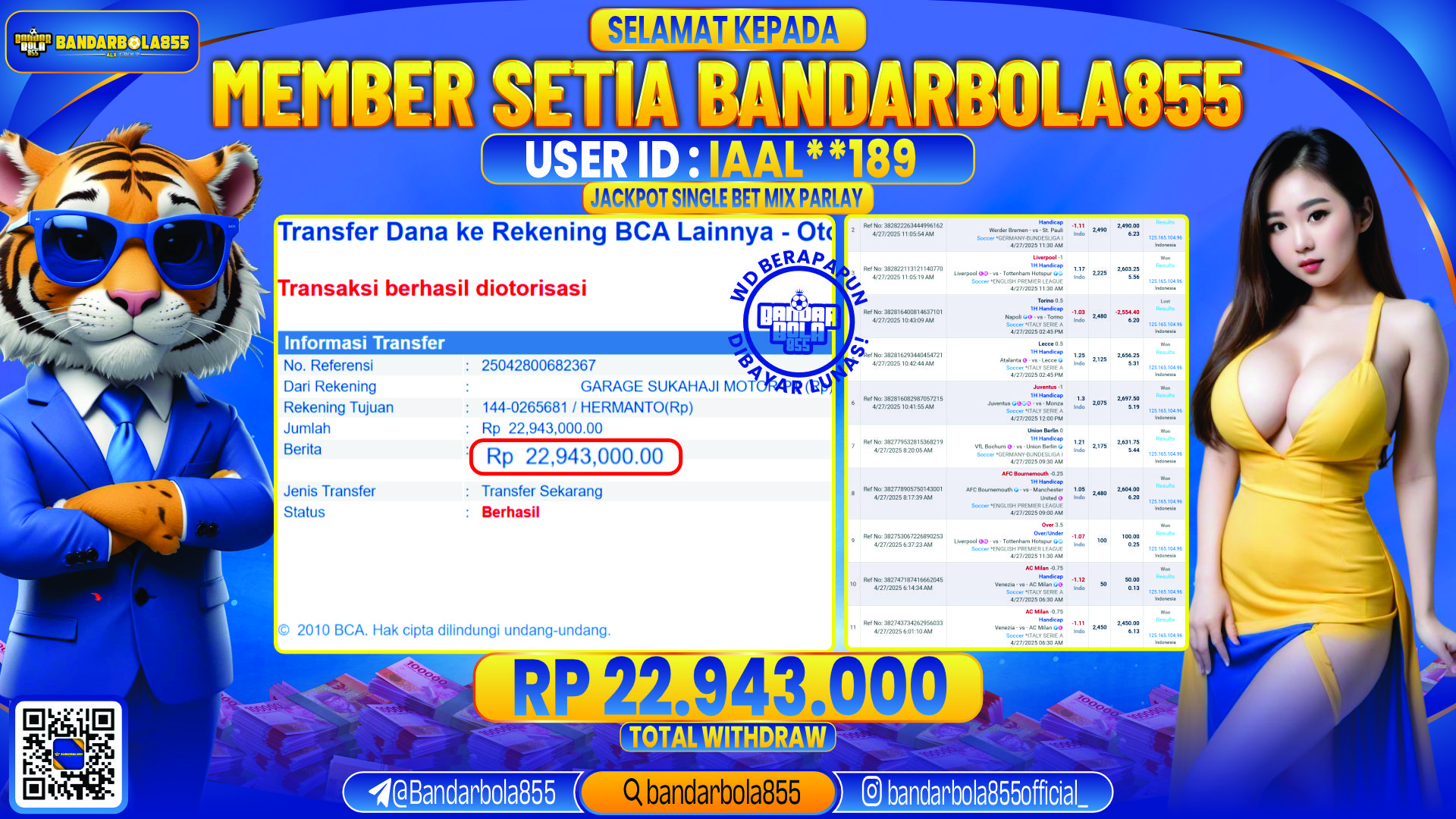 🎖 JACKPOT DI BANDARBOLA855 🎖