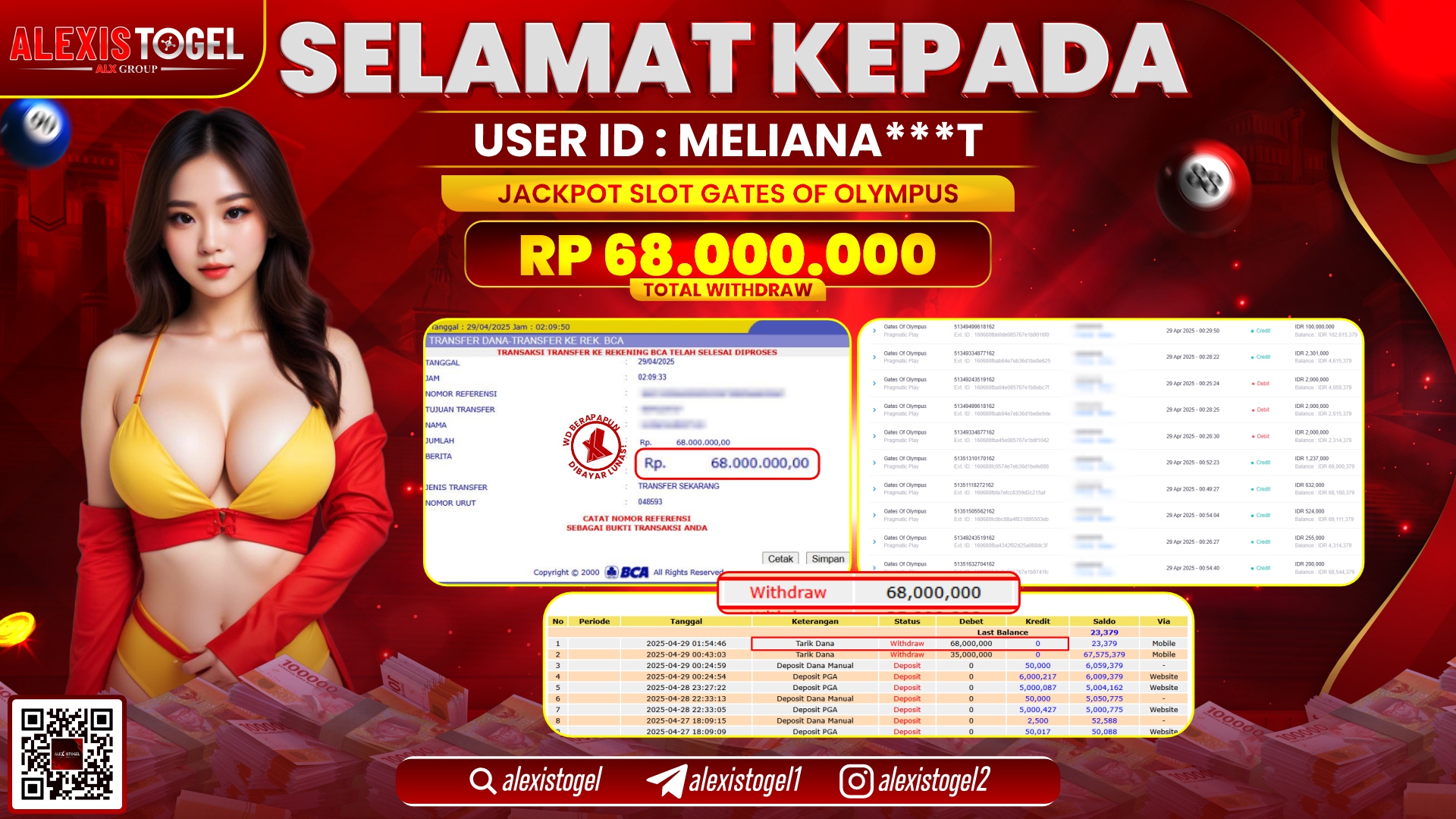 ALEXISTOGEL di SLOT GATES OF OLYMPUS RP.68.000.000 LUNAS