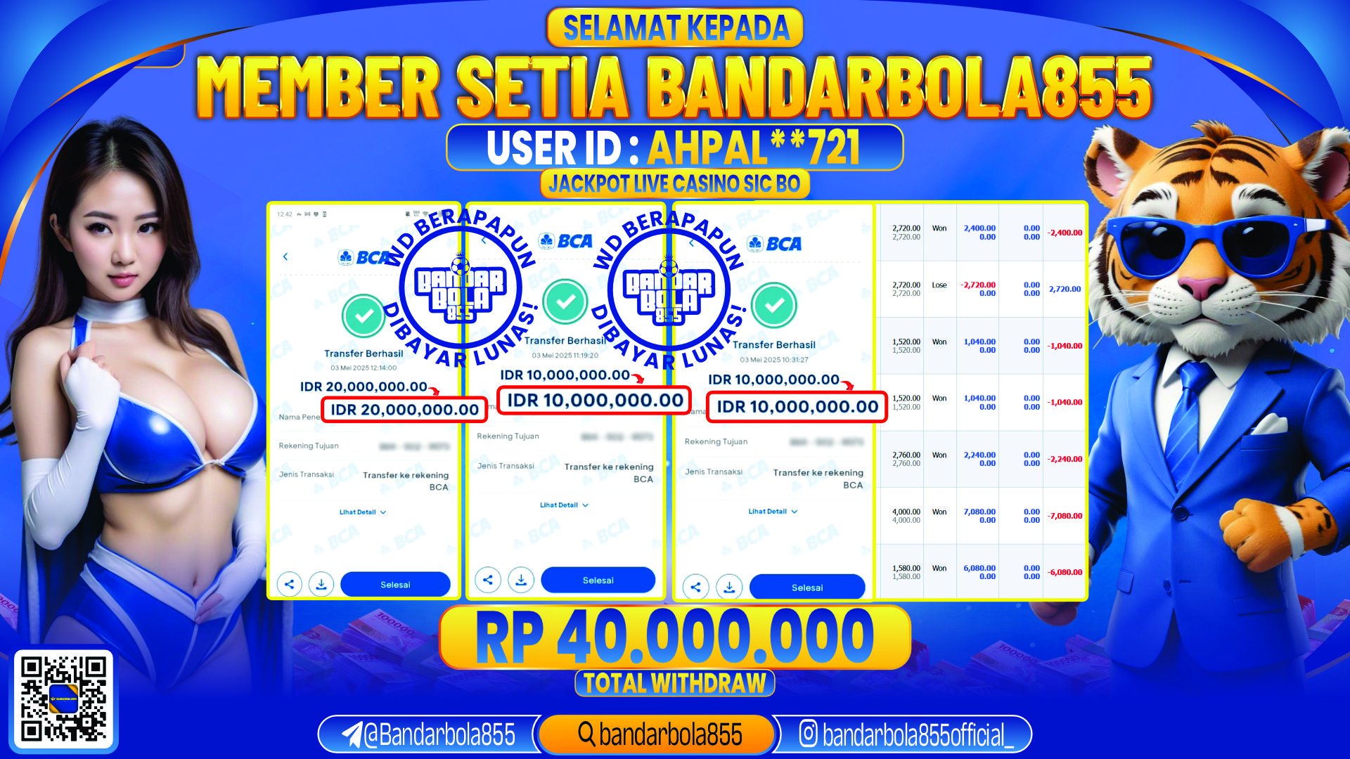 🎖 JACKPOT DI BANDARBOLA855 🎖