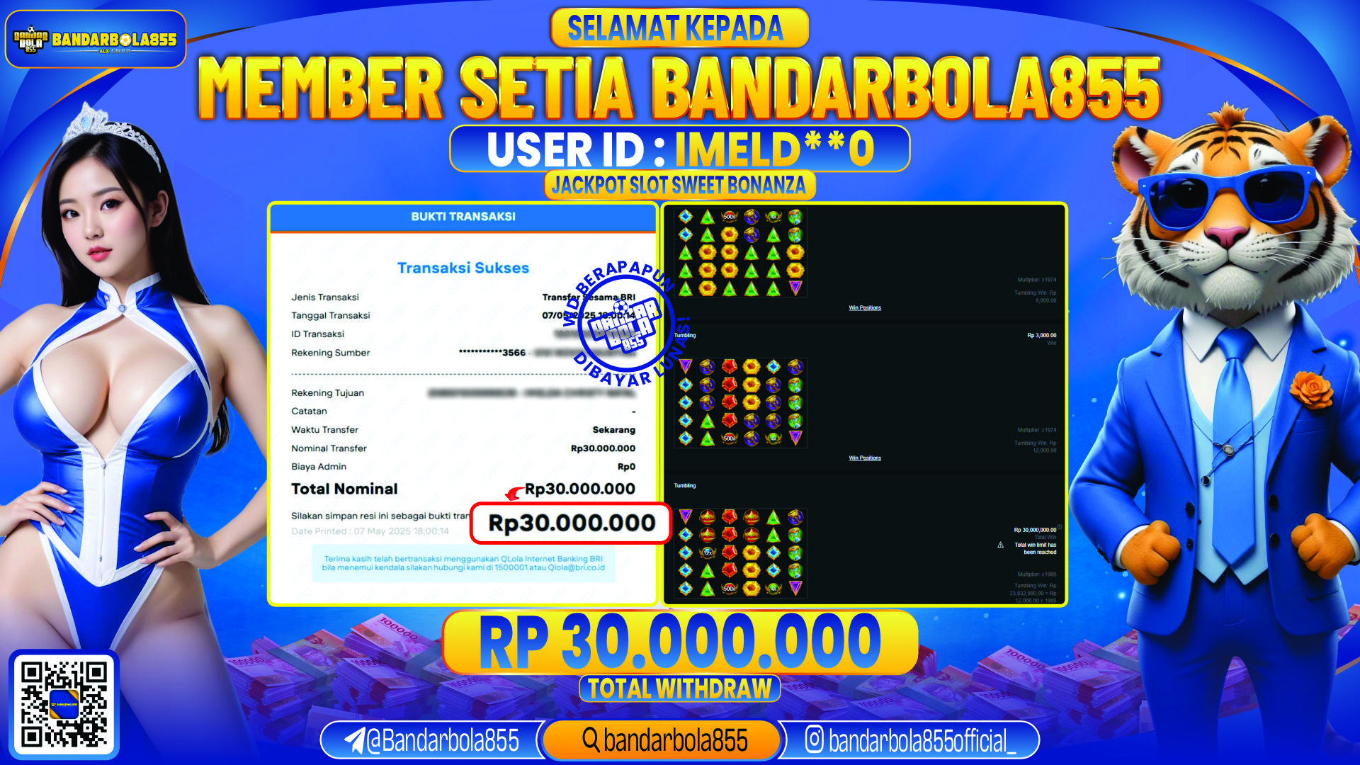 🎖 JACKPOT DI BANDARBOLA855 🎖