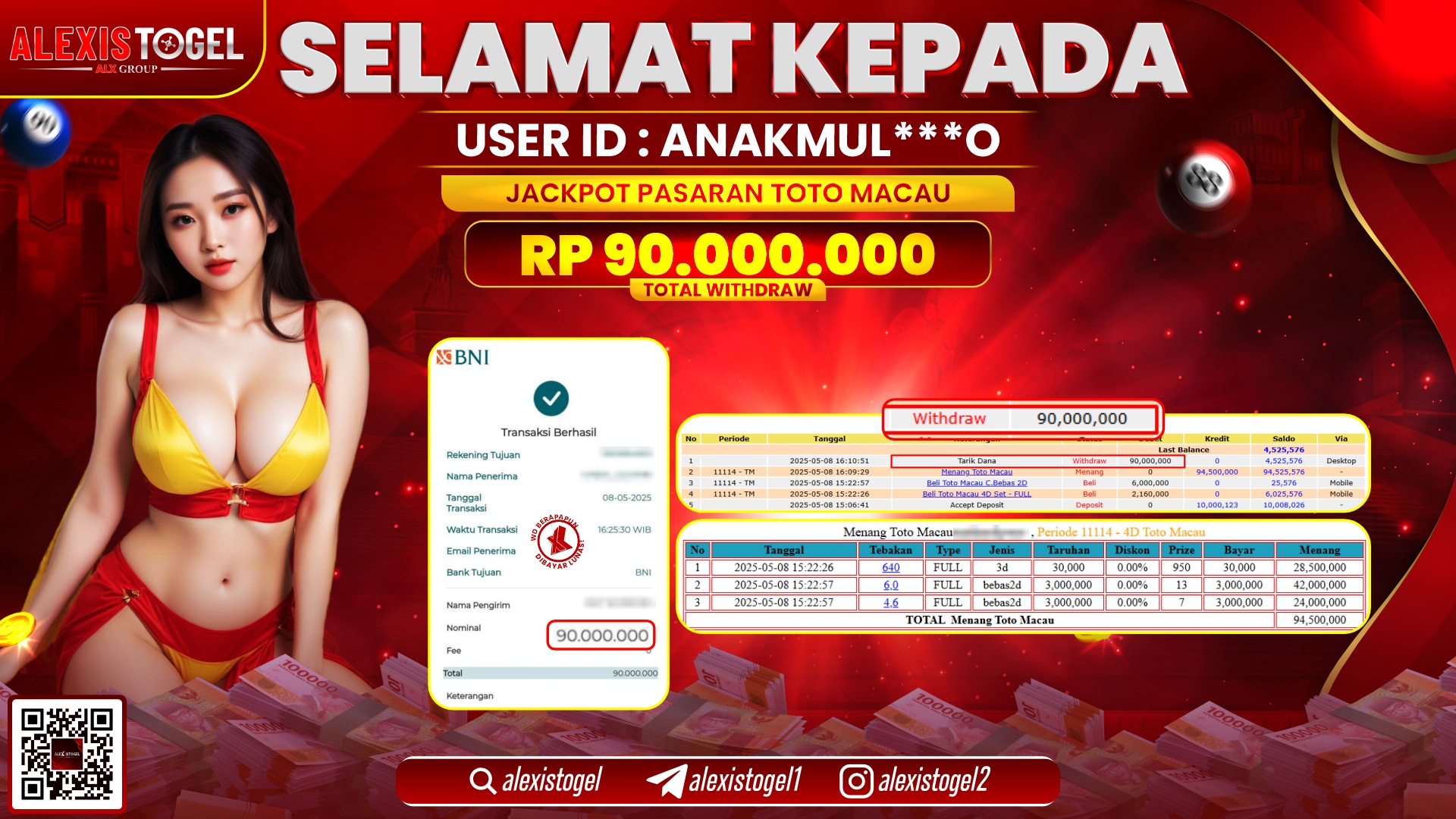 ALEXISTOGEL di TOGEL PASARAN TOTOMACAU RP.90.000.000 LUNAS