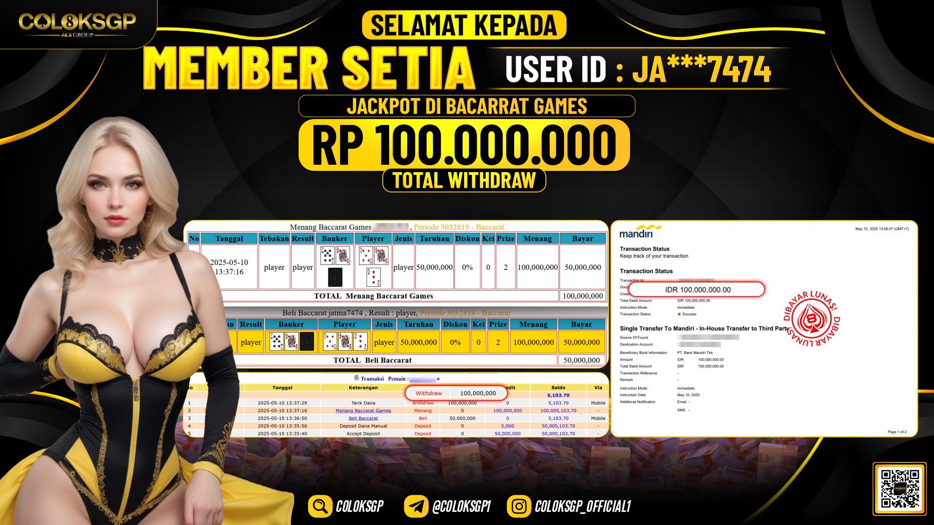 COLOKSGP JACKPOT BACARRAT GAMES