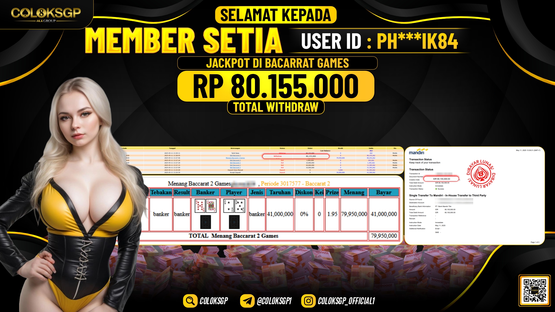 COLOKSGP JACKPOT BACARRAT GAMES