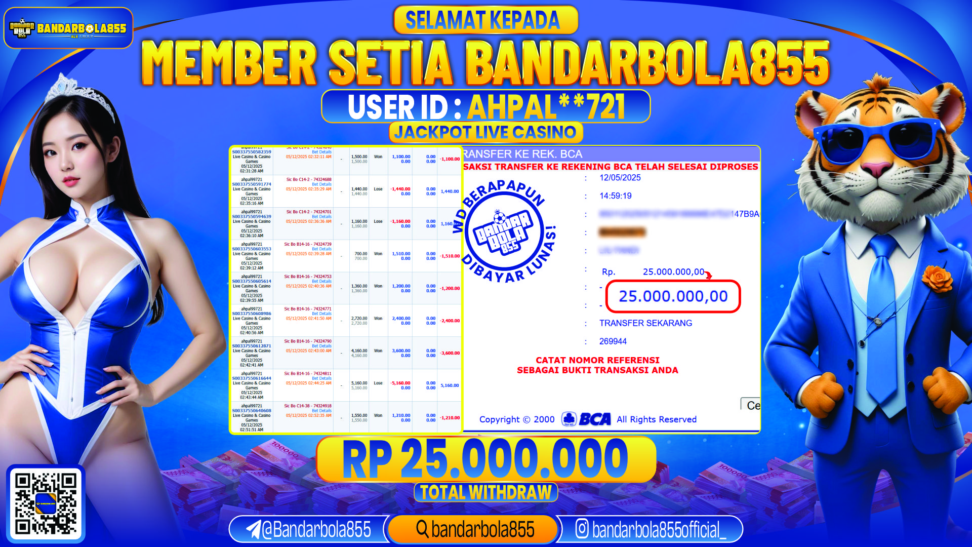 🎖 JACKPOT DI BANDARBOLA855 🎖