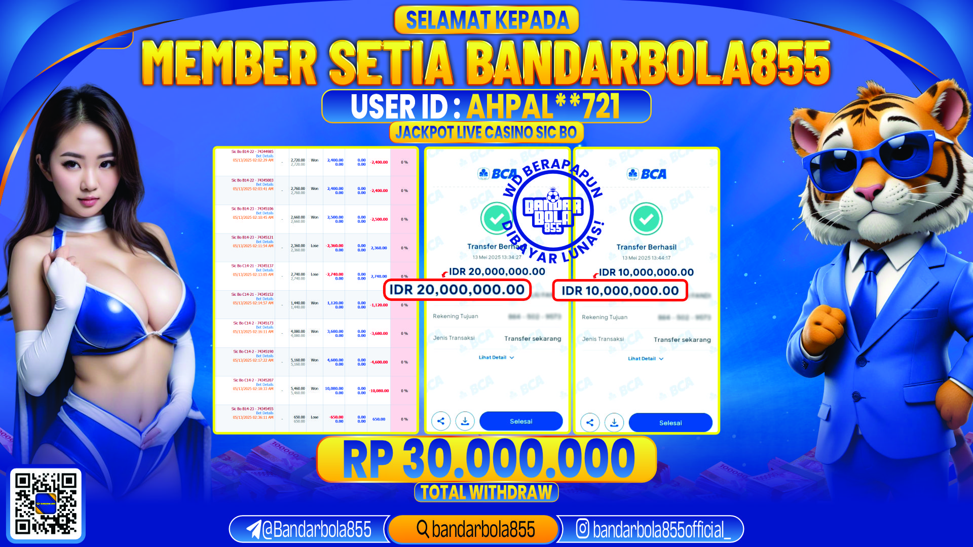 🎖 JACKPOT DI BANDARBOLA855 🎖
