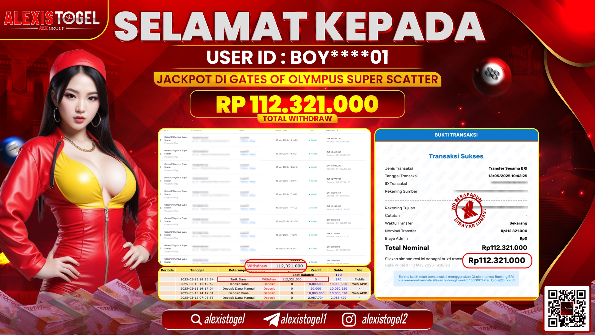 ALEXISTOGEL di SLOT OLYMPUS SUPER SCATTER RP.112.321.000 LUNAS