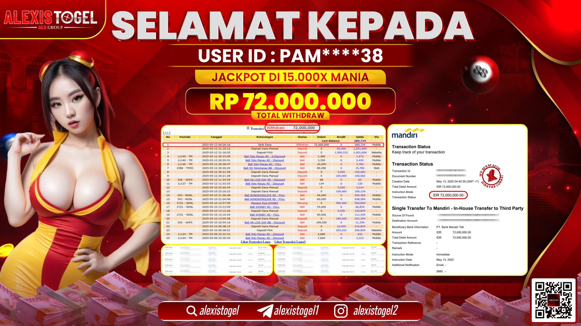 ALEXISTOGEL di SLOT 15.000X MANIA RP.72.000.000 LUNAS