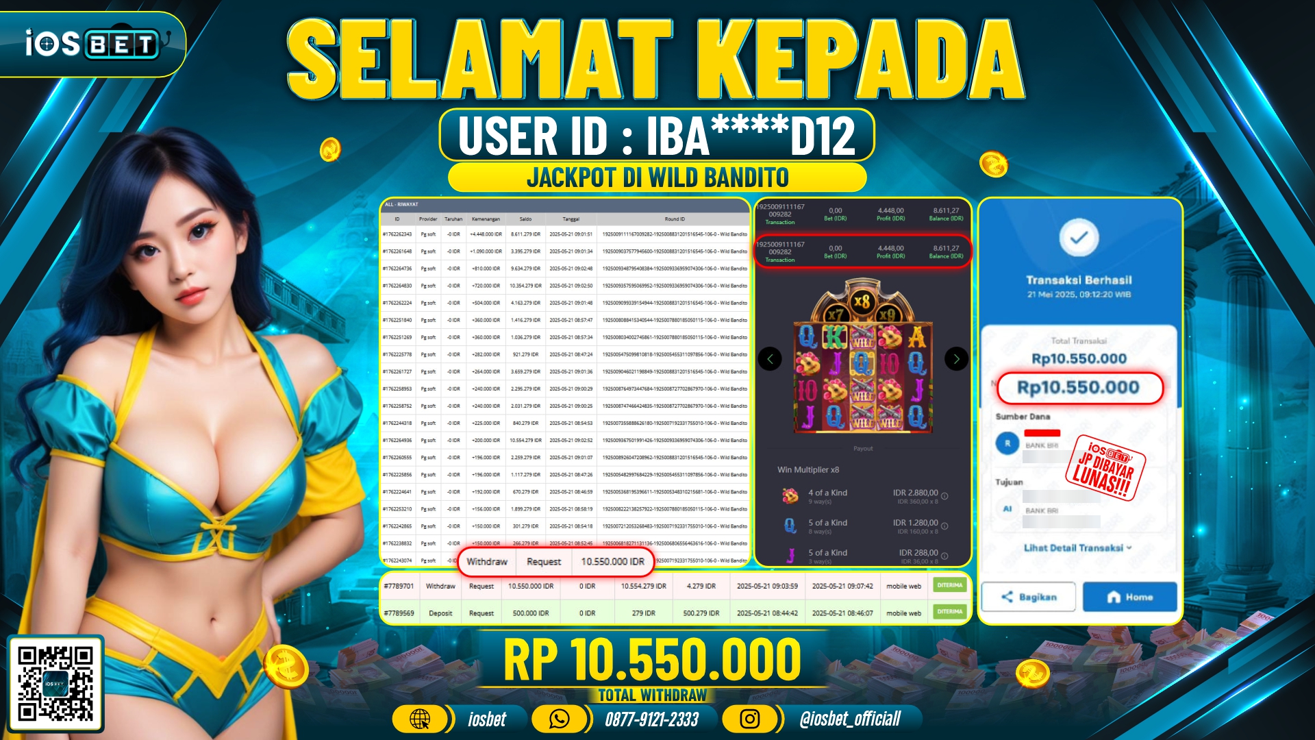 Bukti Pembayaran LUNAS SLOT GAME GACOR  Rp.10.550.000