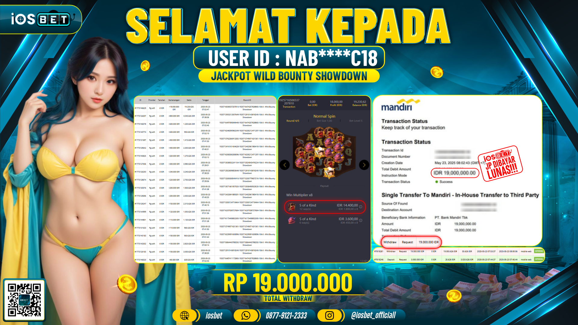 Bukti Pembayaran LUNAS SLOT GAME GACOR  Rp.19.000.000