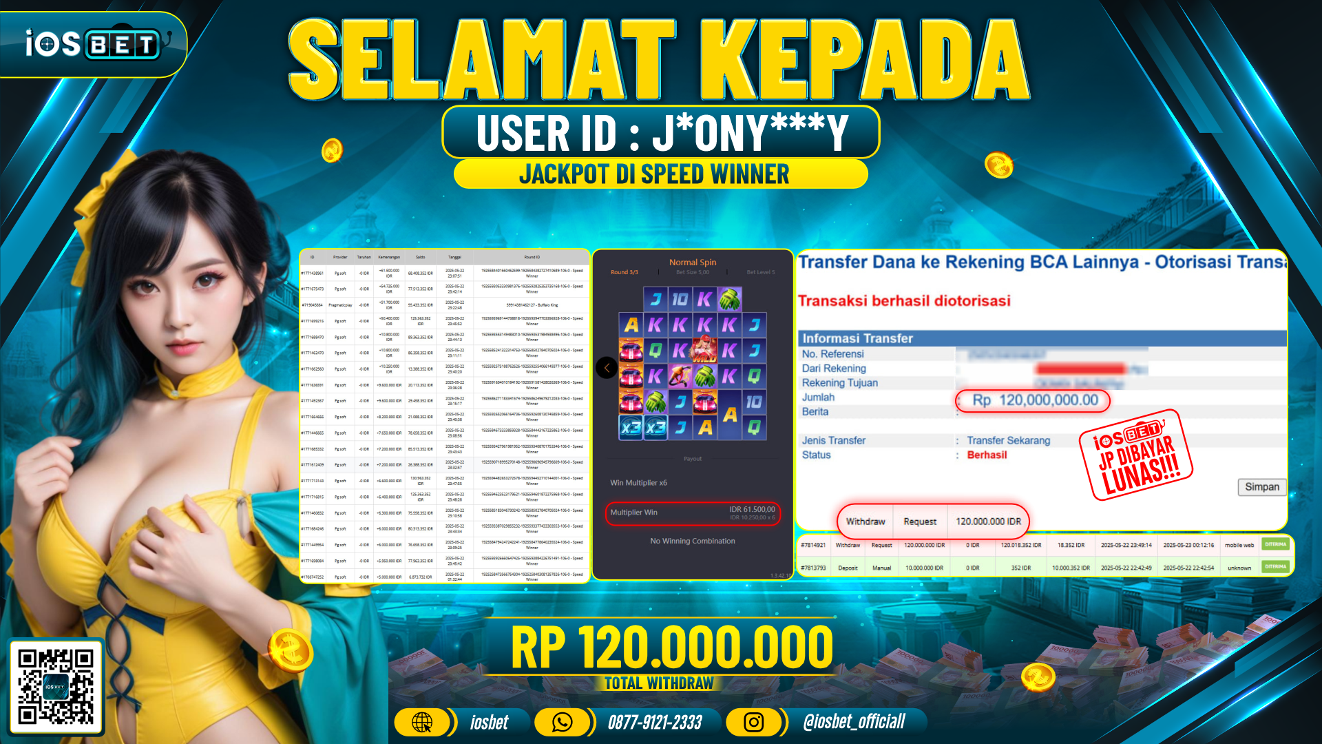 Bukti Pembayaran LUNAS SLOT GAME GACOR  Rp.14.000.000
