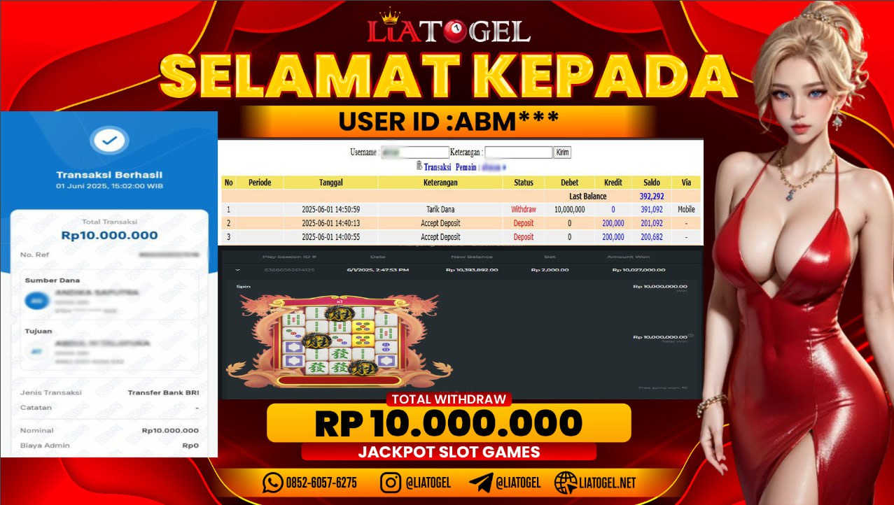 LIATOGEL - JACKPOT SLOT MAHJONG WINS 3 BLACK SCATTERï»¿ RP 10.000.000,- LUNAS