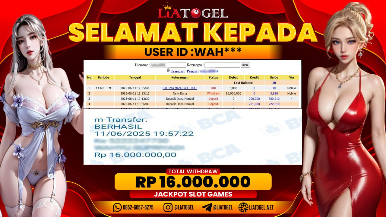 LIATOGEL - JACKPOT MAHJONG WAYS 2ï»¿ RP 16.000.000,- LUNAS