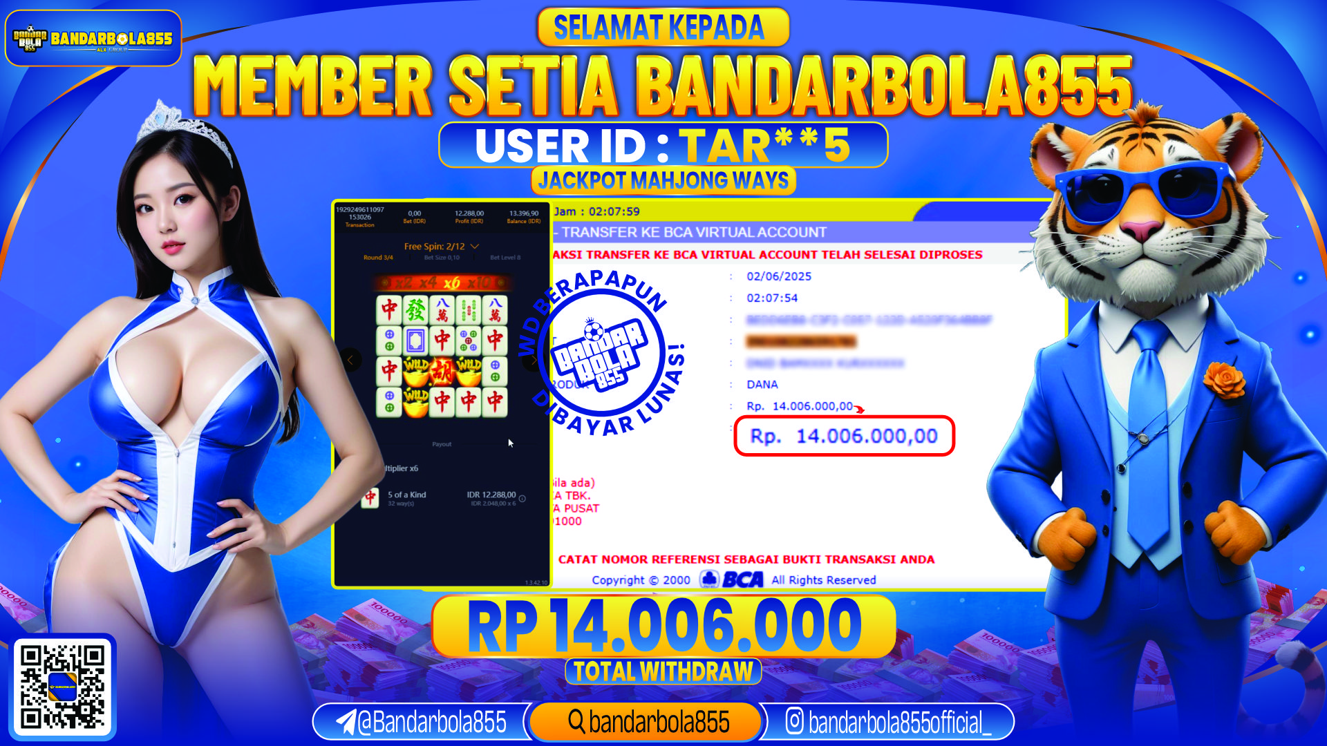 🎖 JACKPOT DI BANDARBOLA855 🎖