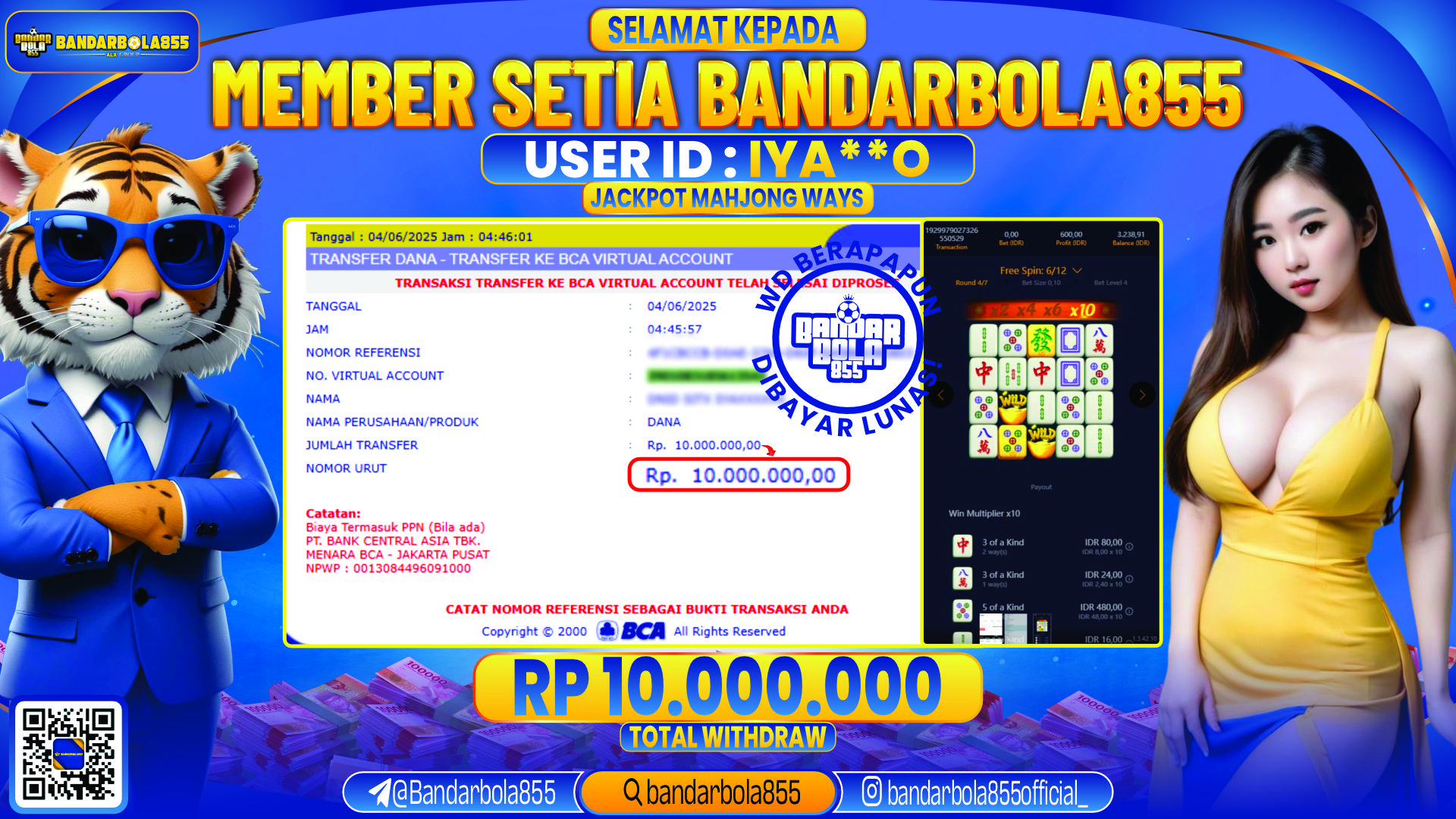 🎖 JACKPOT DI BANDARBOLA855 🎖