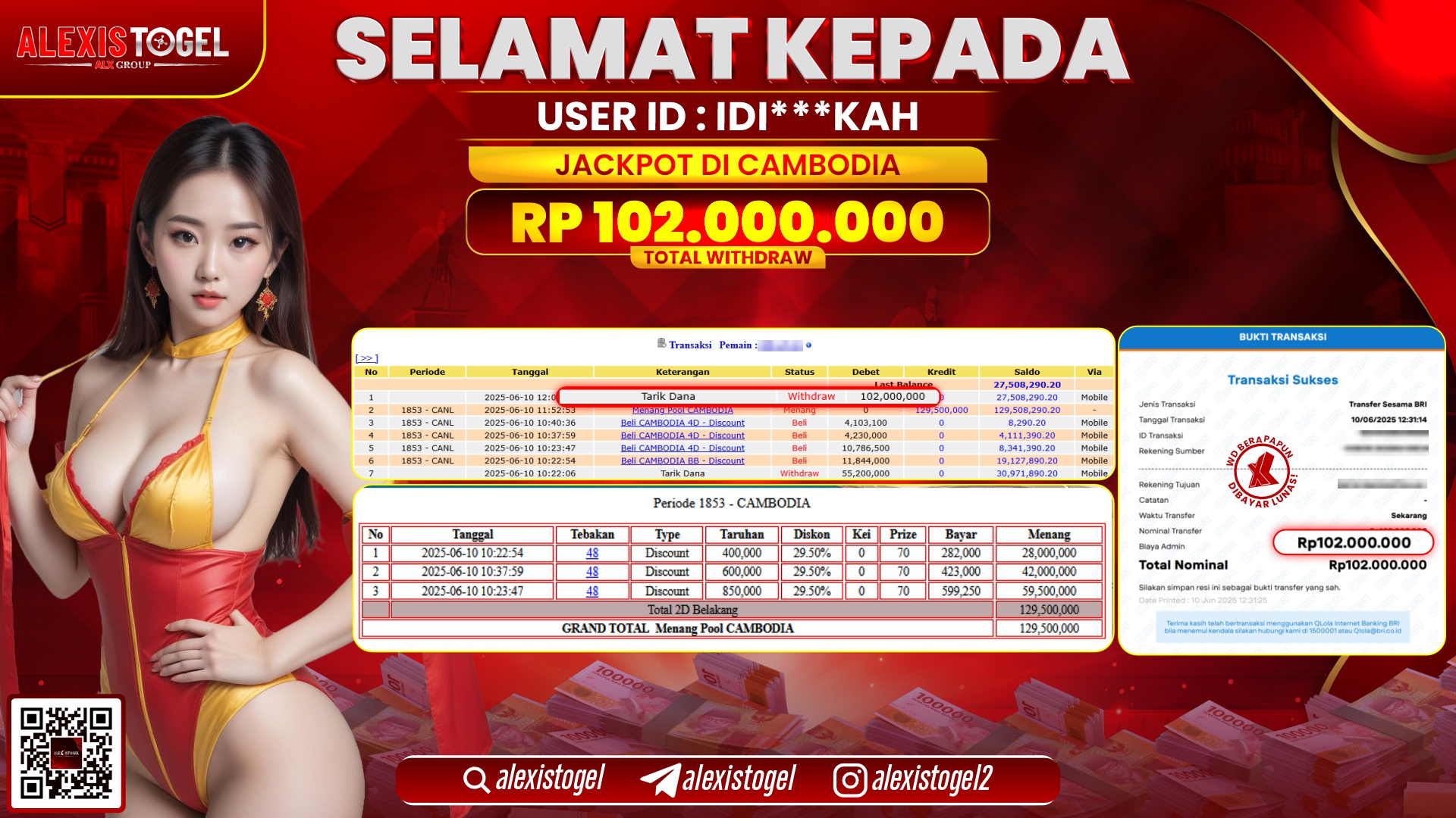 ALEXISTOGEL di TOGEL CAMBODIA RP.102.000.000 LUNAS