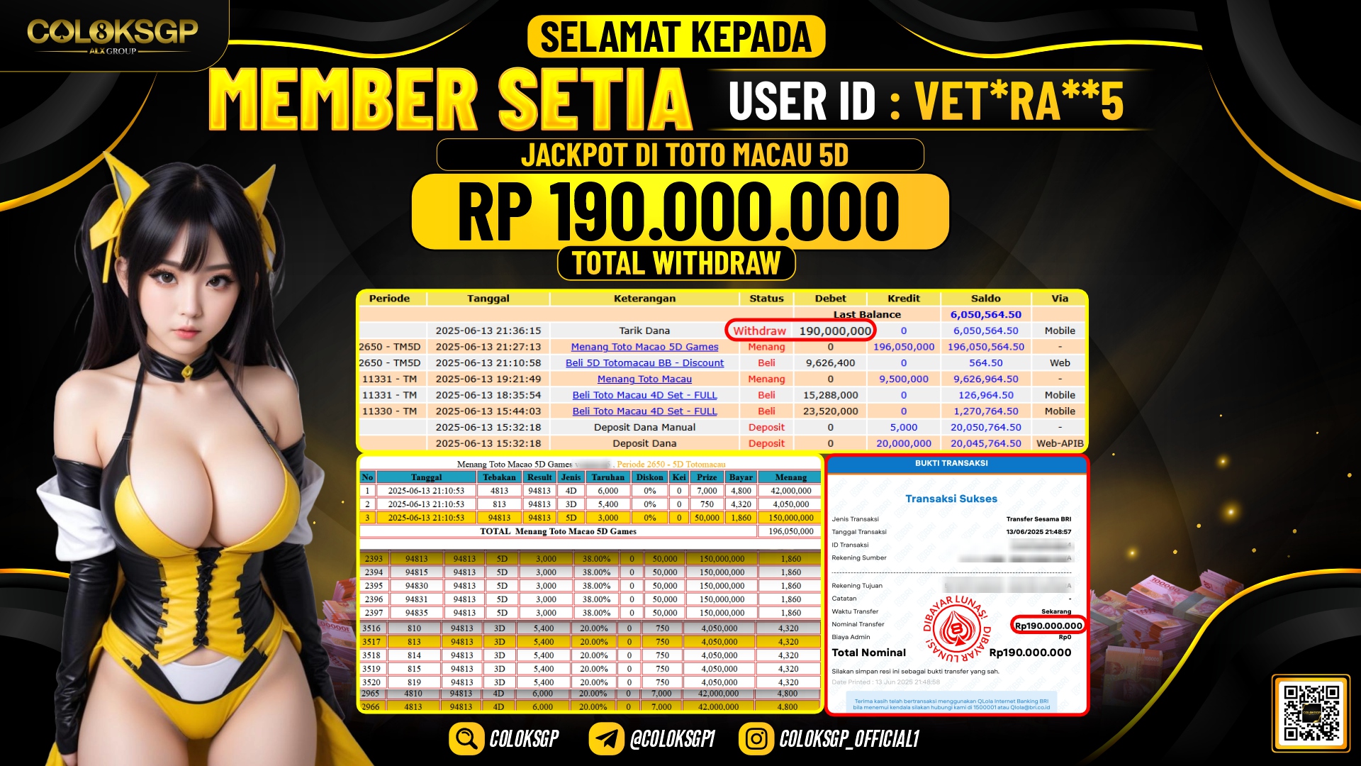 COLOKSGP JACKPOT TOTO MACAU 5D