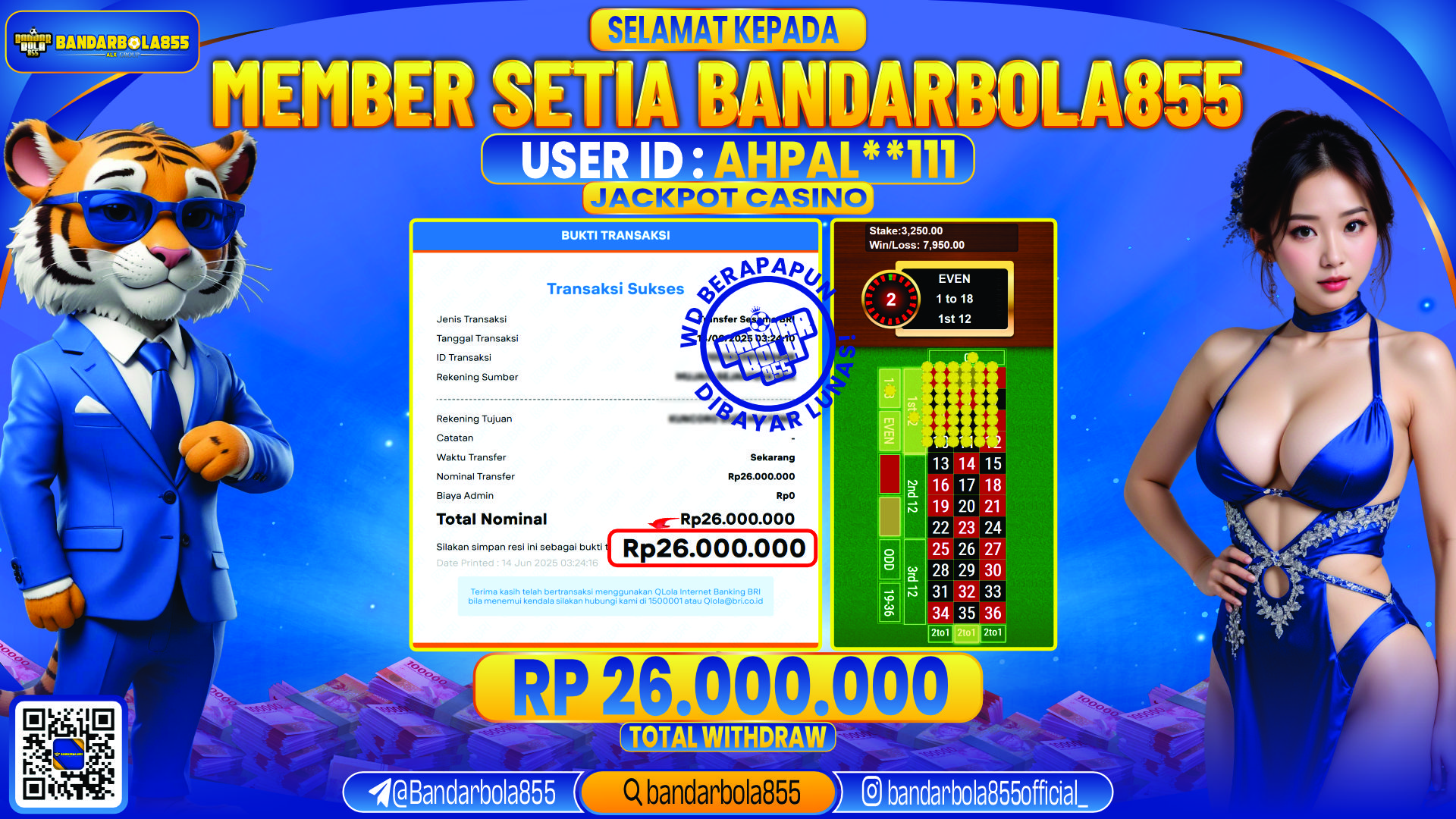 🎖 JACKPOT DI BANDARBOLA855 🎖