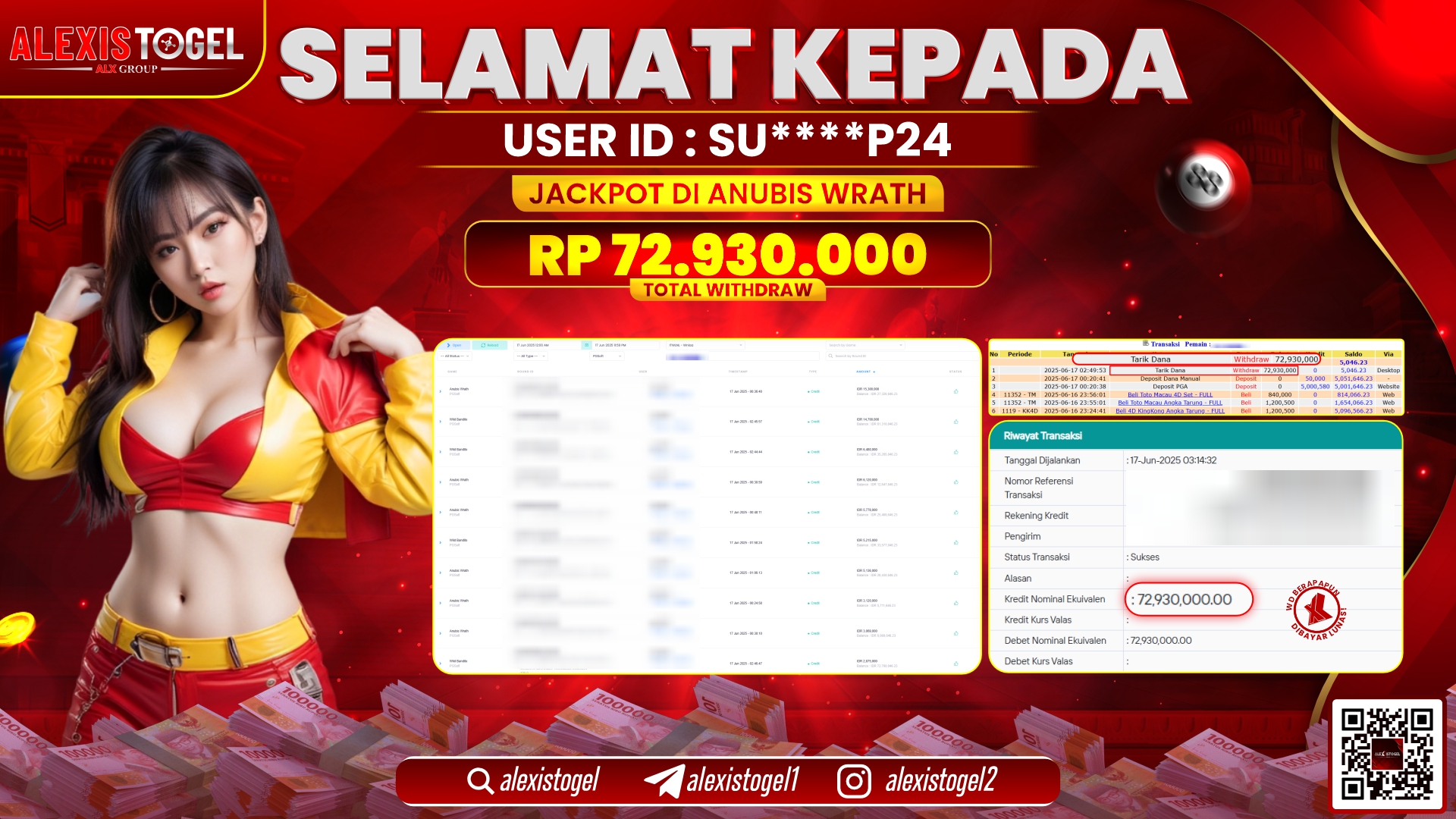 ALEXISTOGEL di SLOT ANUBIS WRATH RP.72.930.000 LUNAS