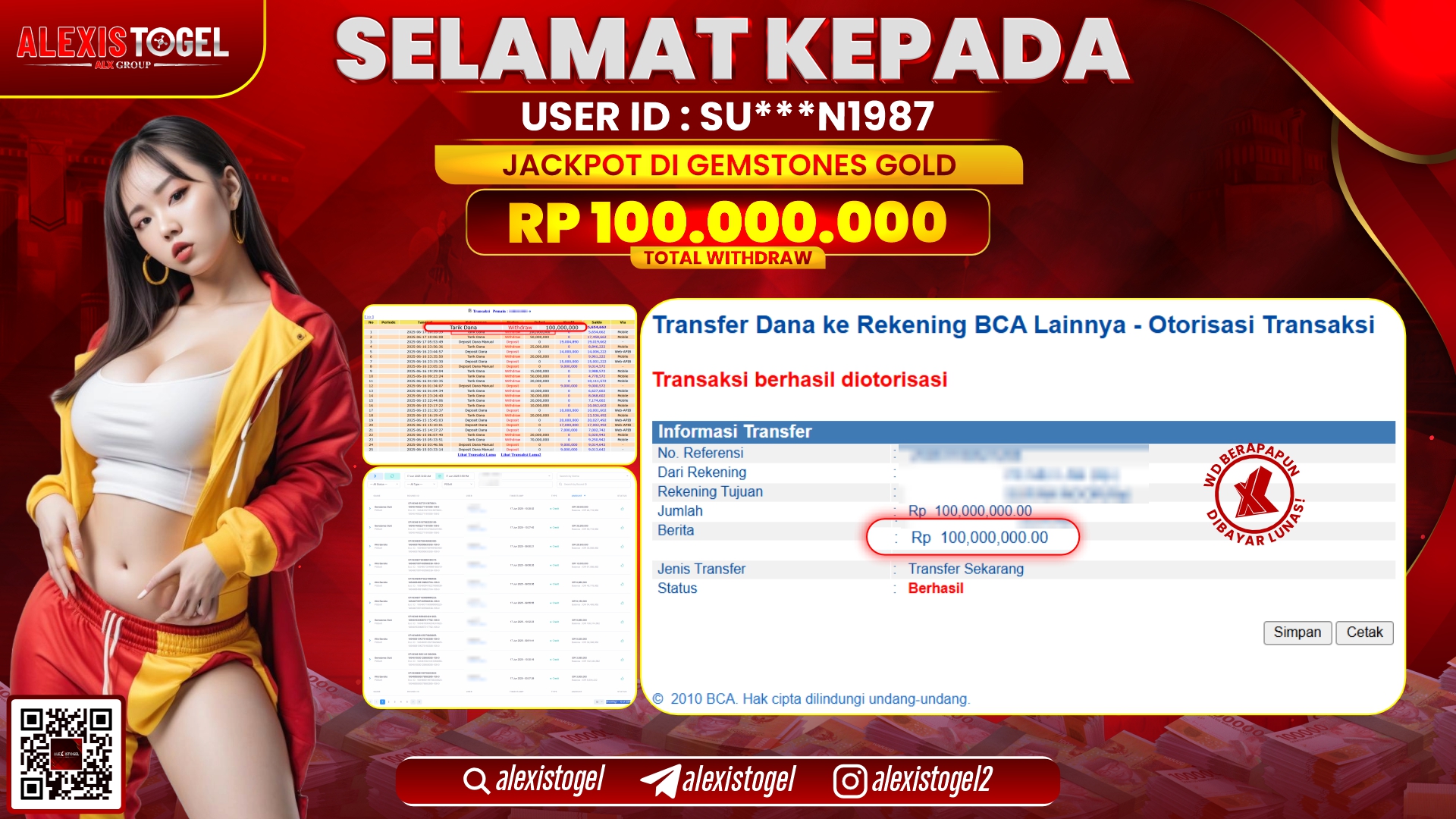 ALEXISTOGEL di SLOT GEMSTONES GOLD RP.100.000.000 LUNAS