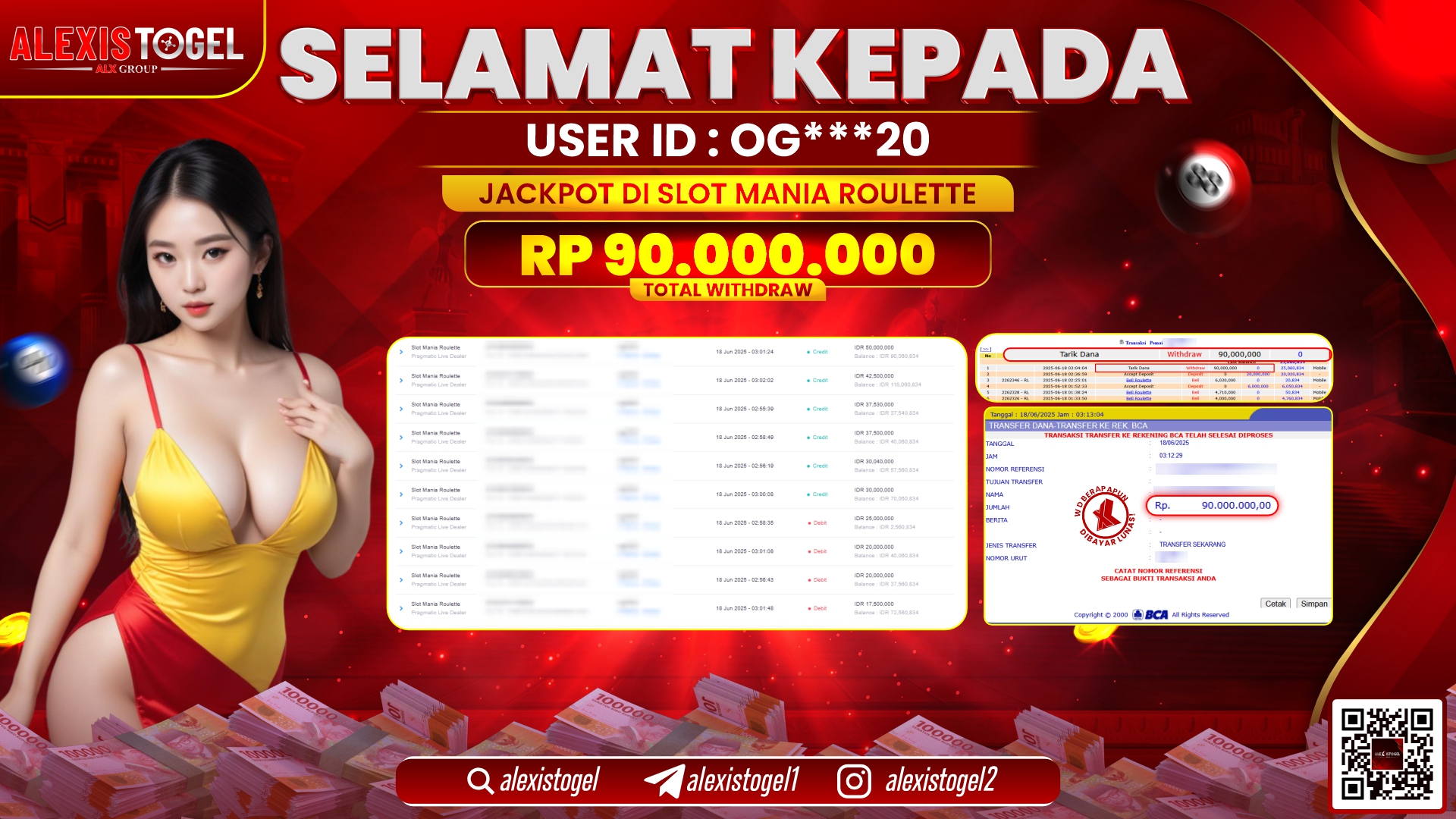 ALEXISTOGEL di SLOT MANIA ROULETTE RP.80.250.000 LUNAS