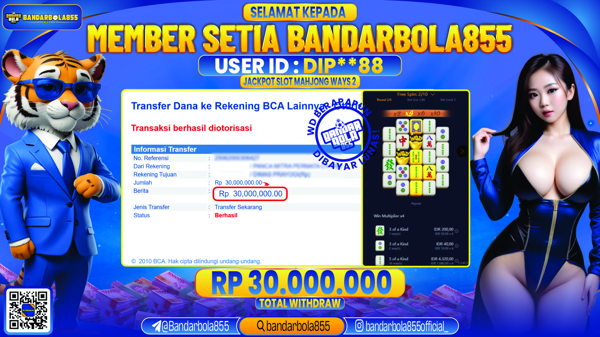 🎖 JACKPOT DI BANDARBOLA855 🎖