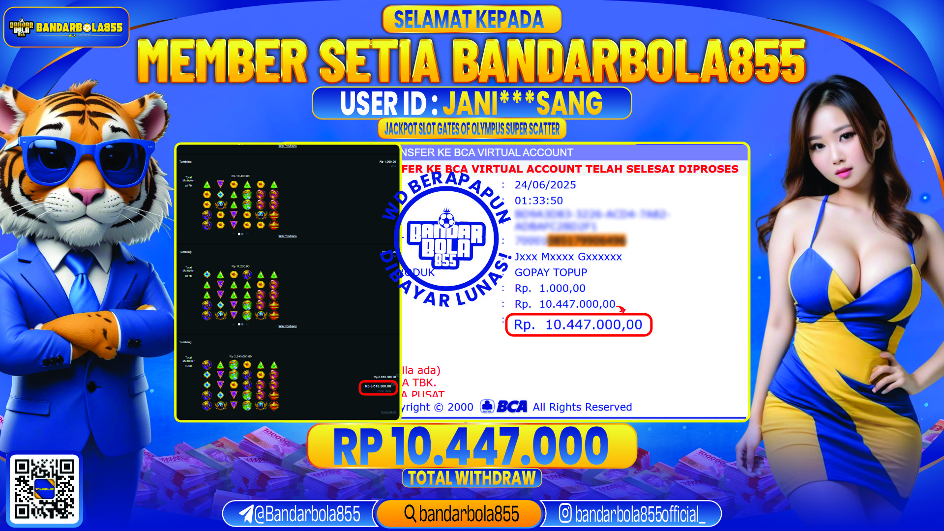 🎖 JACKPOT DI BANDARBOLA855 🎖