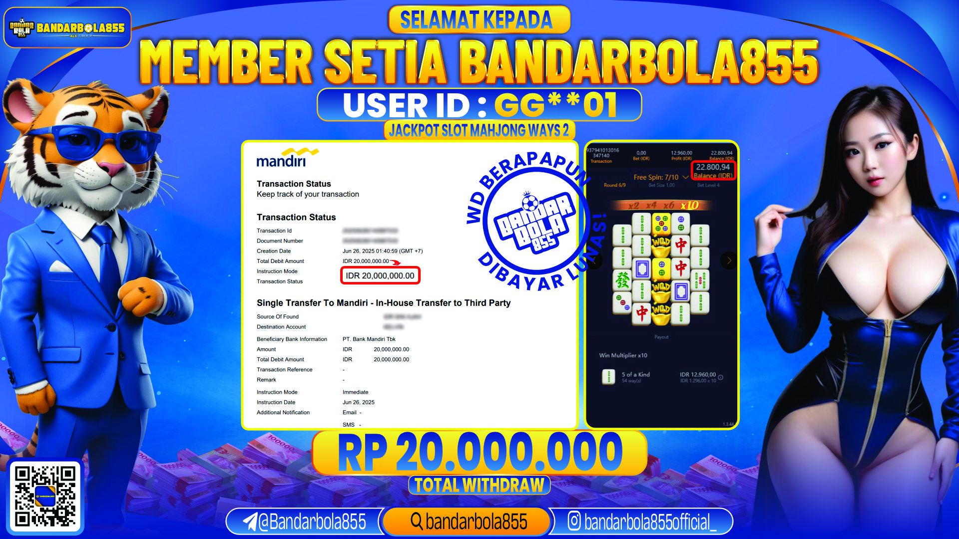 🎖 JACKPOT DI BANDARBOLA855 🎖