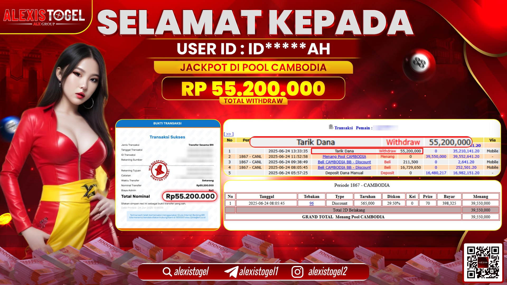 ALEXISTOGEL di TOGEL POOL CAMBODIA RP.55.200.000 LUNAS