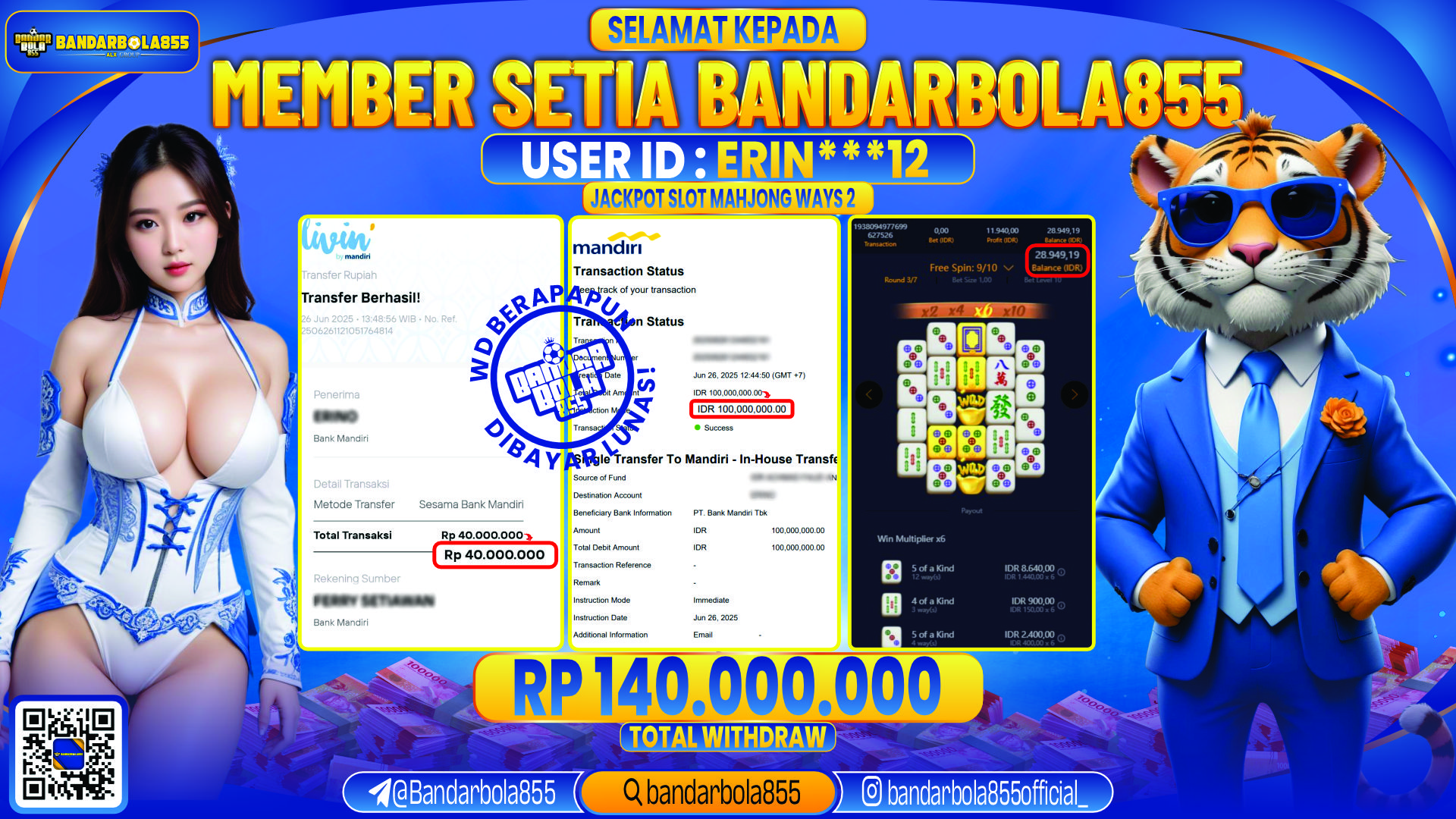 🎖 JACKPOT DI BANDARBOLA855 🎖
