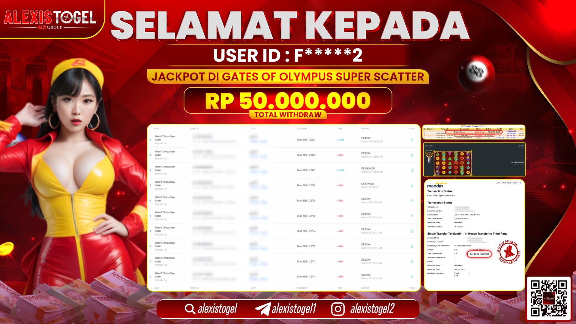 ALEXISTOGEL di SLOT GATES OF OLYMPUS SUPER SCATTER RP.50.000.000 LUNAS