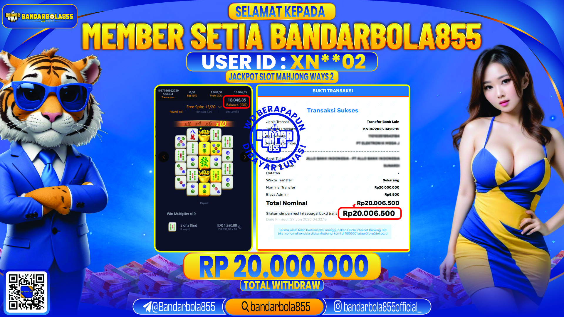 🎖 JACKPOT DI BANDARBOLA855 🎖