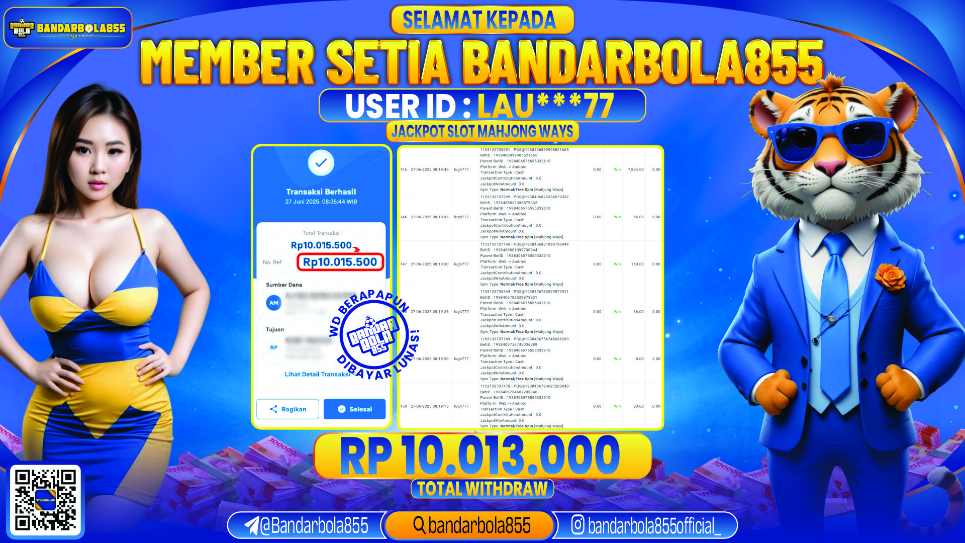 🎖 JACKPOT DI BANDARBOLA855 🎖