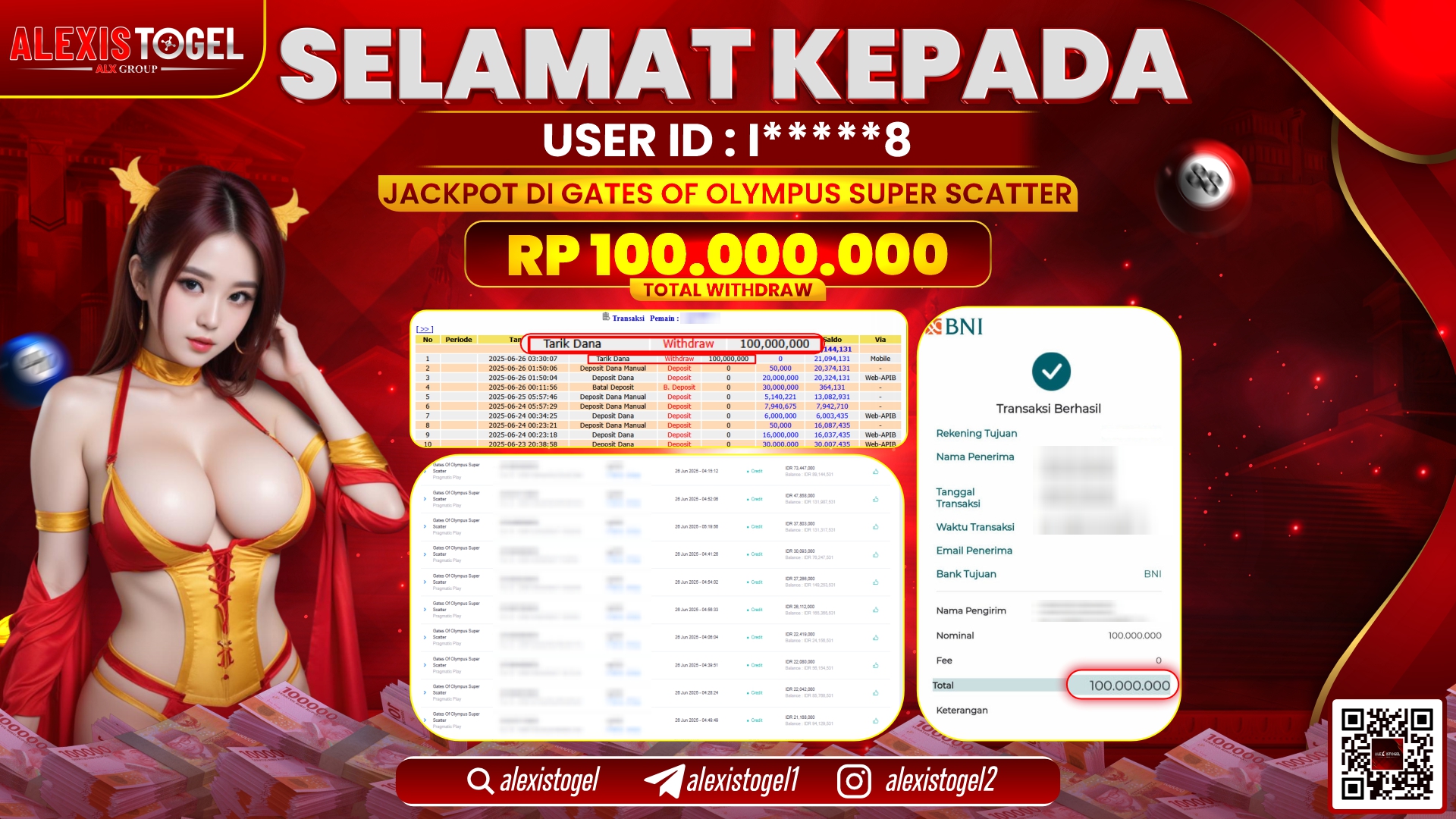 ALEXISTOGEL di SLOT GATES OF OLYMPUS SUPER SCATTER RP.100.000.000 LUNAS