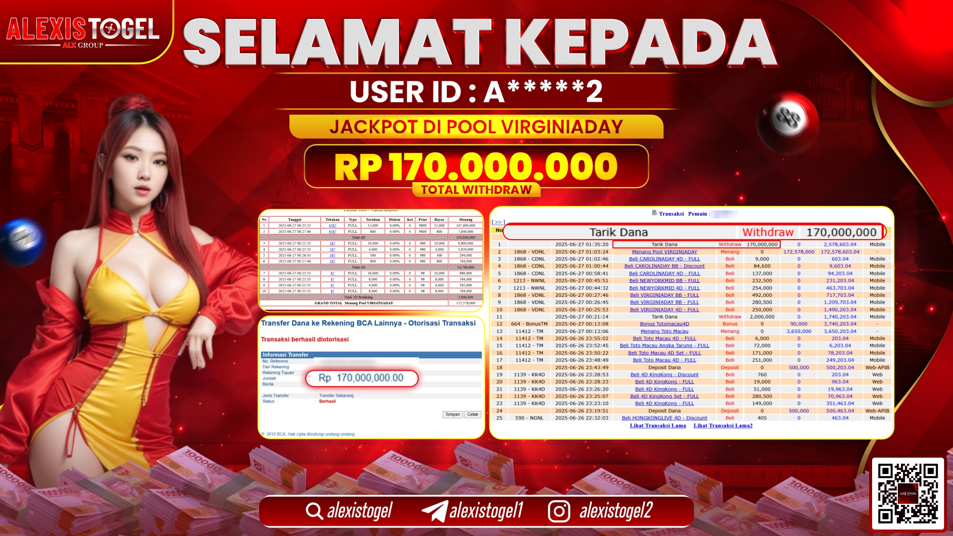 ALEXISTOGEL di TOGEL POOL VIRGINIA DAY RP.170.000.000 LUNAS