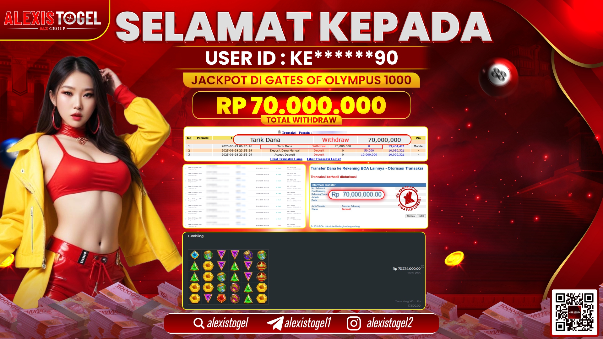 ALEXISTOGEL di SLOT GATES OLYMPUS 1000 RP.70.000.000 LUNAS