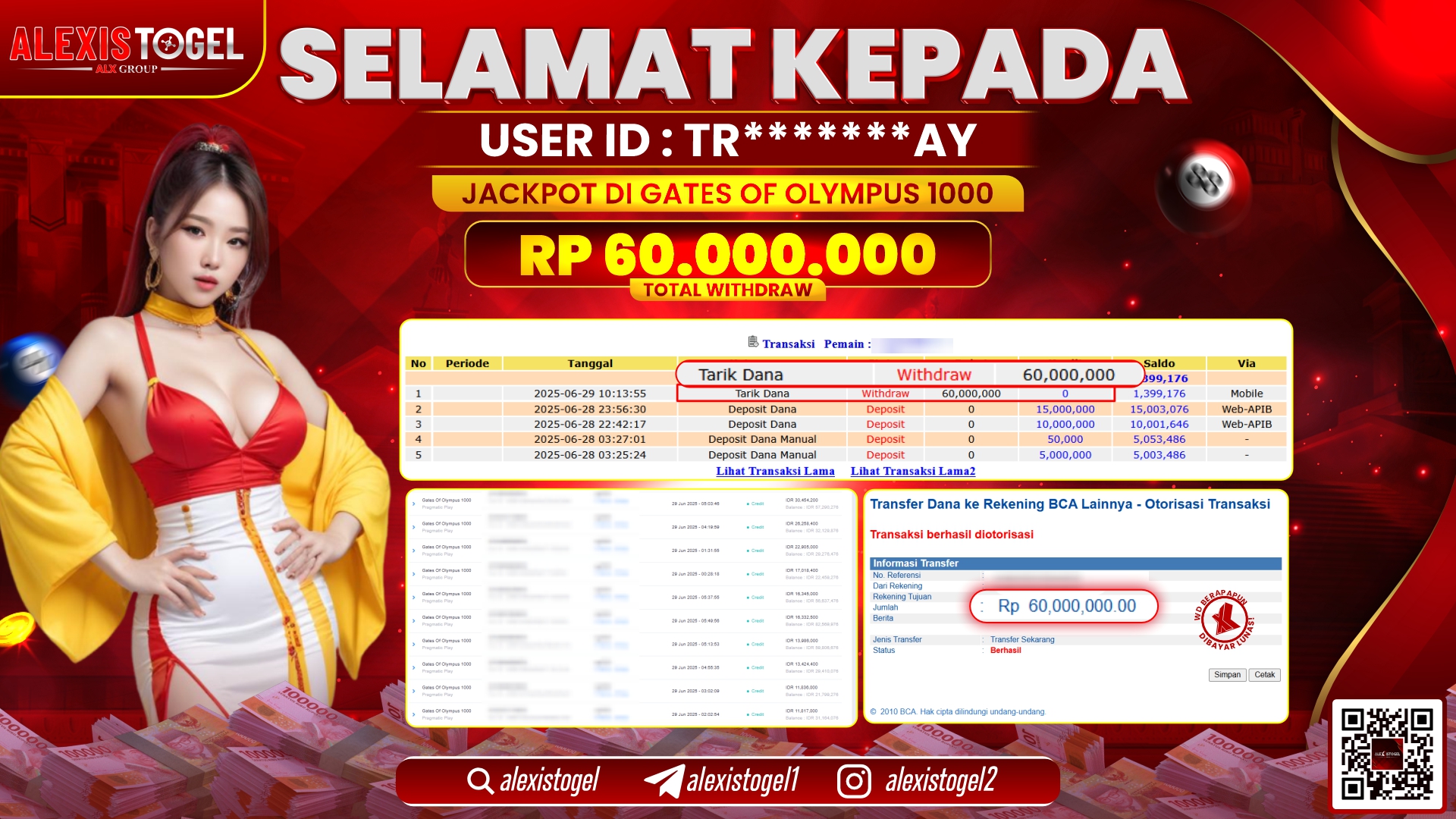 ALEXISTOGEL di SLOT GATES OLYMPUS 1000 RP.60.000.000 LUNAS