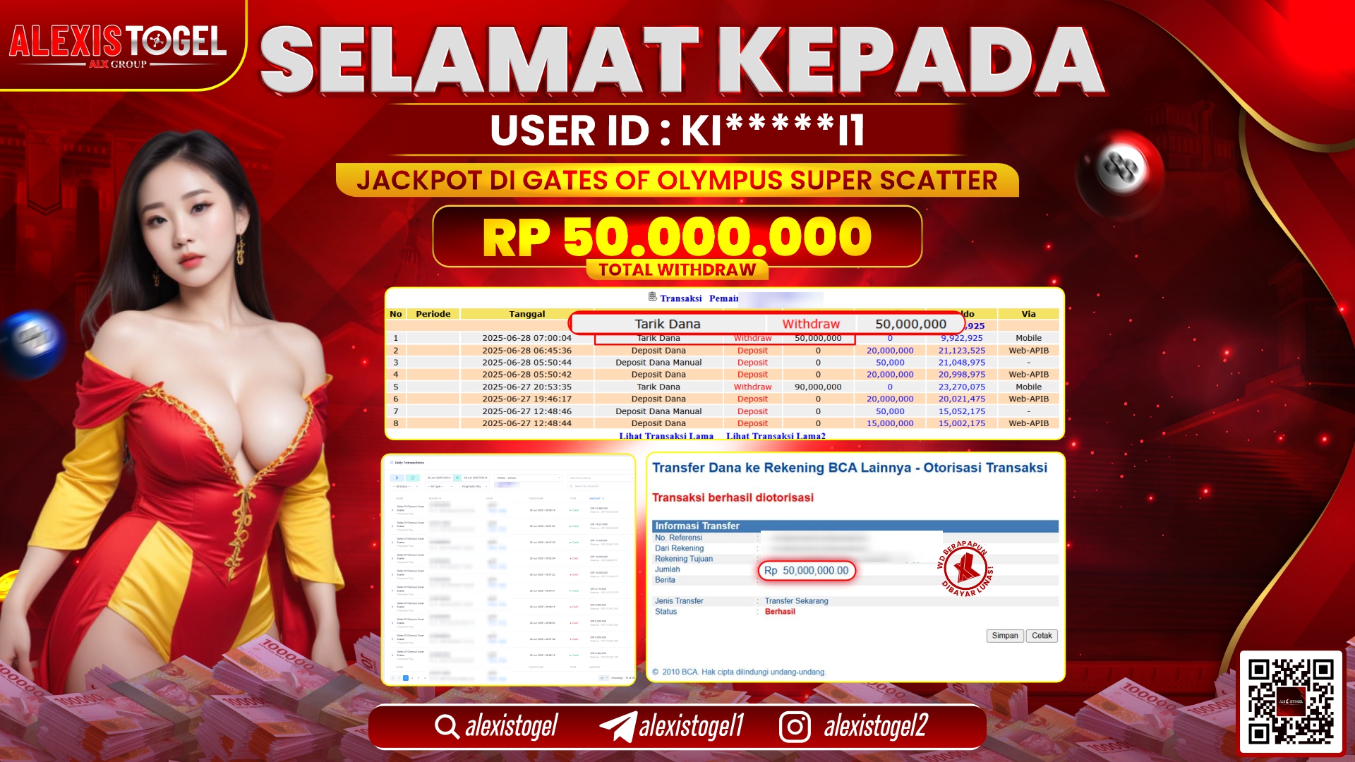 ALEXISTOGEL di SLOT GATES OF OLYMPUS SUPER SCATTER RP.50.000.000 LUNAS