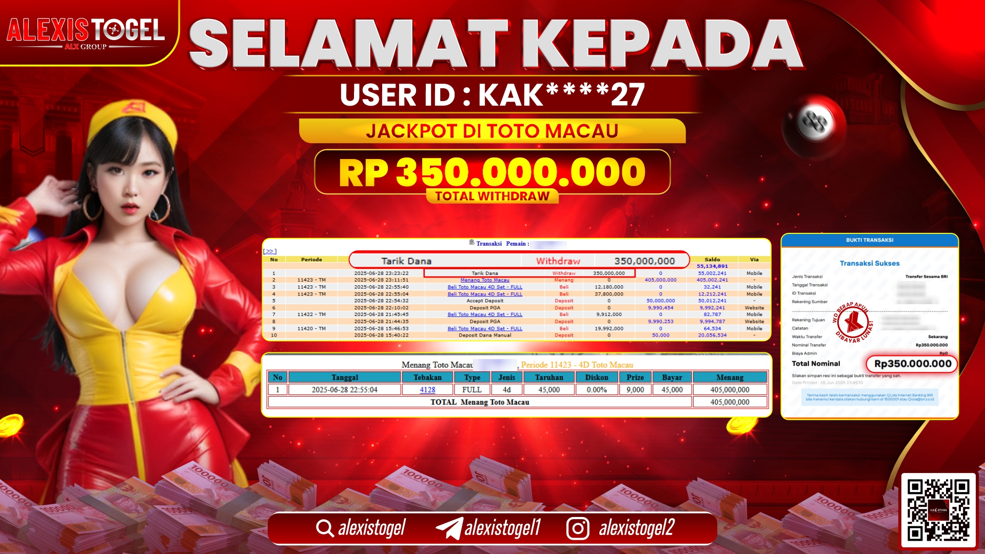ALEXISTOGEL di TOGEL TOTOMACAU RP.350.000.000 LUNAS