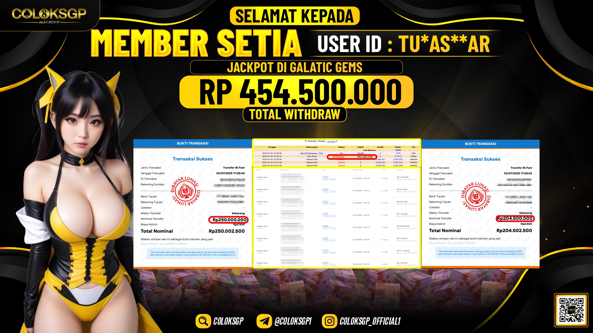 COLOKSGP JACKPOT PGSOFT GALATIC GEMS