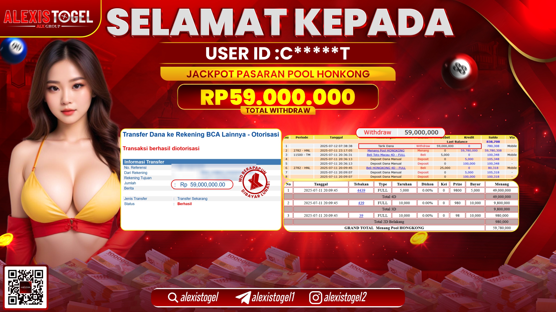 ALEXISTOGEL di TOGEL POOL HONGKONG RP.59.000.000 LUNAS