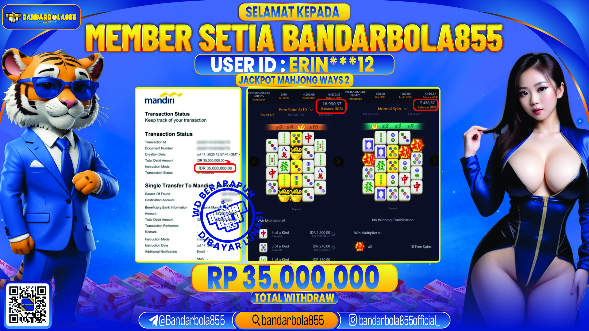 🎖 JACKPOT DI BANDARBOLA855 🎖