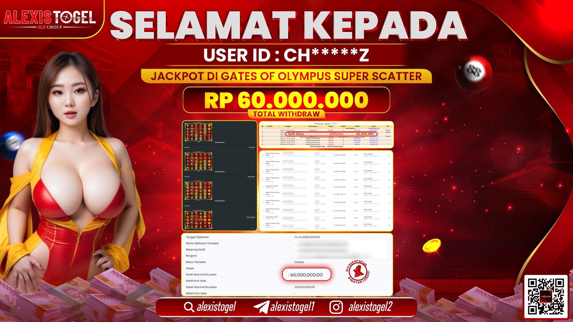 ALEXISTOGEL di SLOT GATES OF OLYMPUS SUPER SCATTER RP.60.000.000 LUNAS