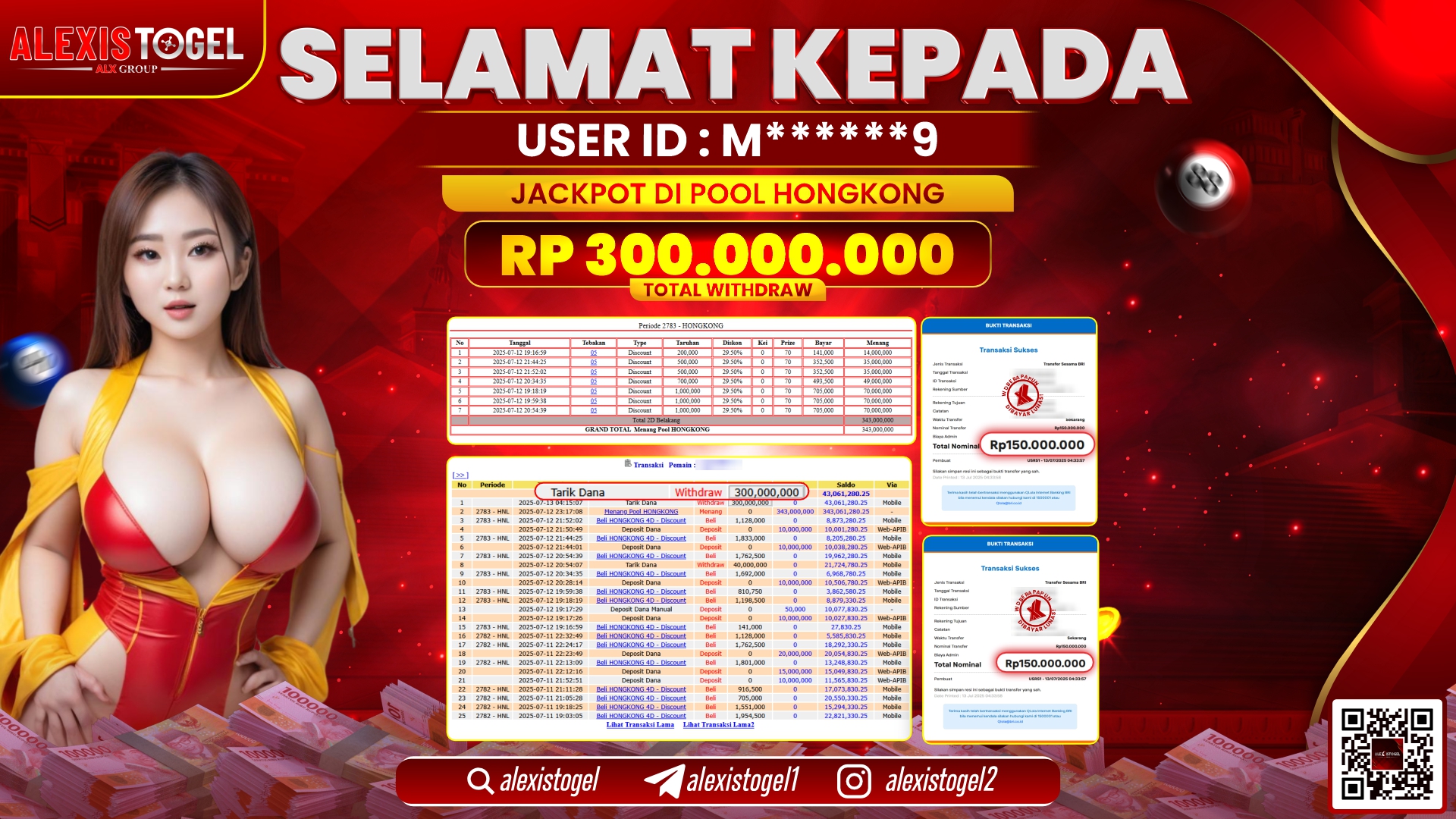 ALEXISTOGEL di TOGEL POOL HONGKONG RP.300.000.000 LUNAS