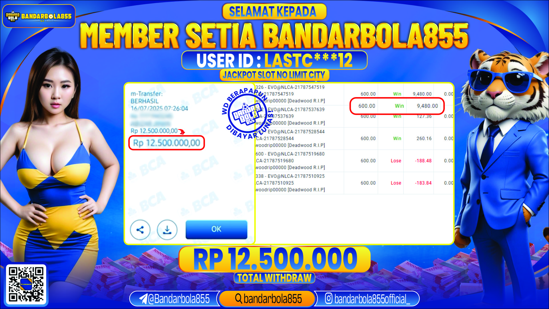 🎖 JACKPOT DI BANDARBOLA855 🎖