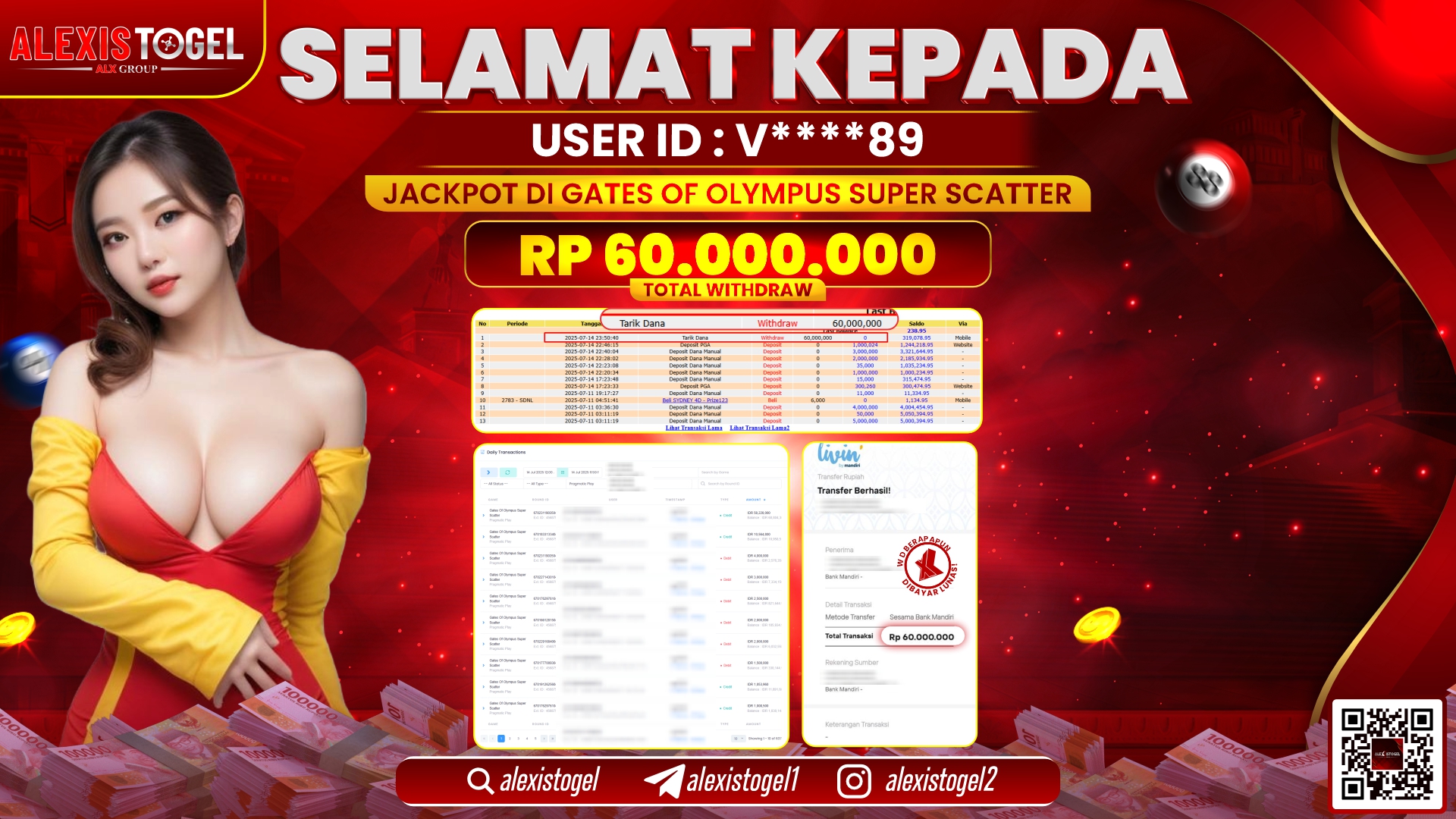 ALEXISTOGEL di SLOT GATES OF OLYMPUS SUPER SCATTER RP.60.000.000 LUNAS