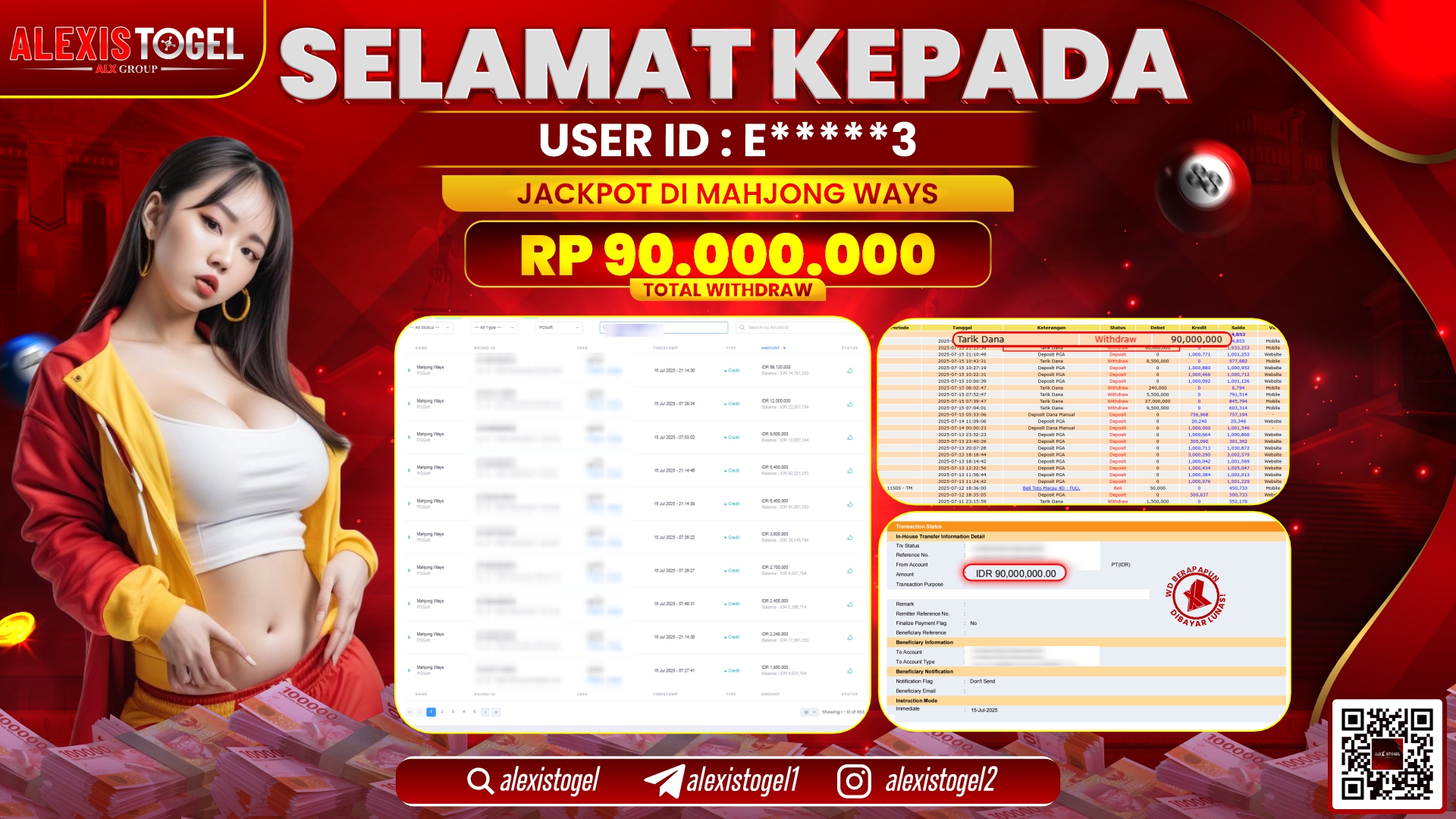 ALEXISTOGEL di SLOT MAHJONG WAYS RP.90.000.000 LUNAS