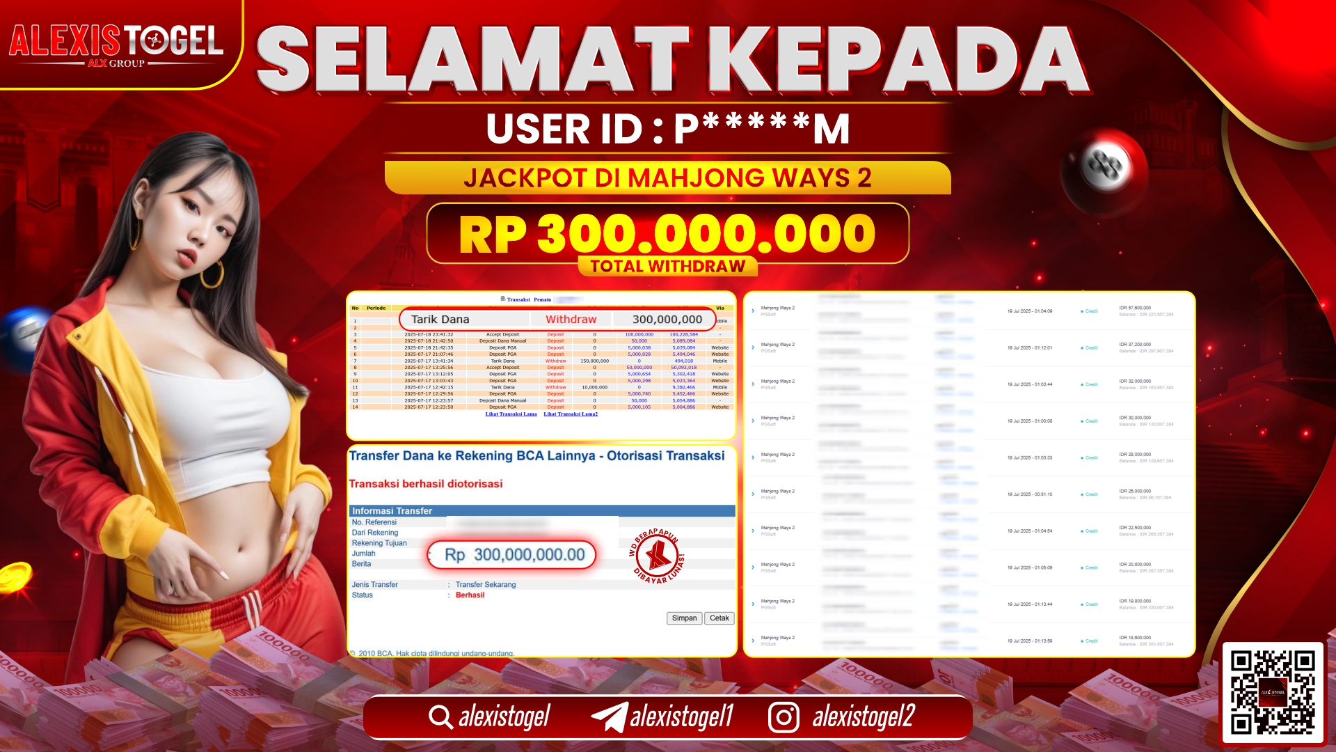 ALEXISTOGEL di SLOT MAHJONG WAYS 2 RP.300.000.000 LUNAS